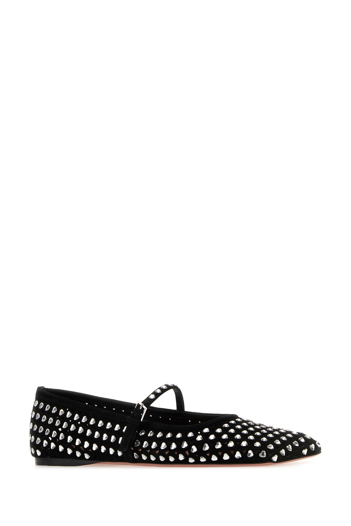 Amina Muaddi Women Ane Crystal Heart Flat - 2