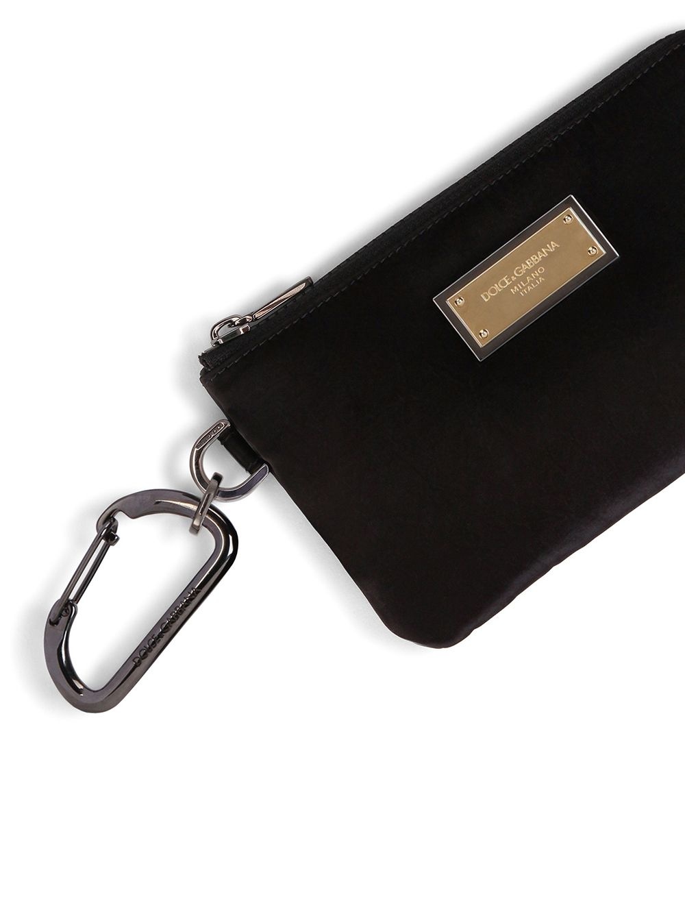 logo-plaque clutch bag - 3