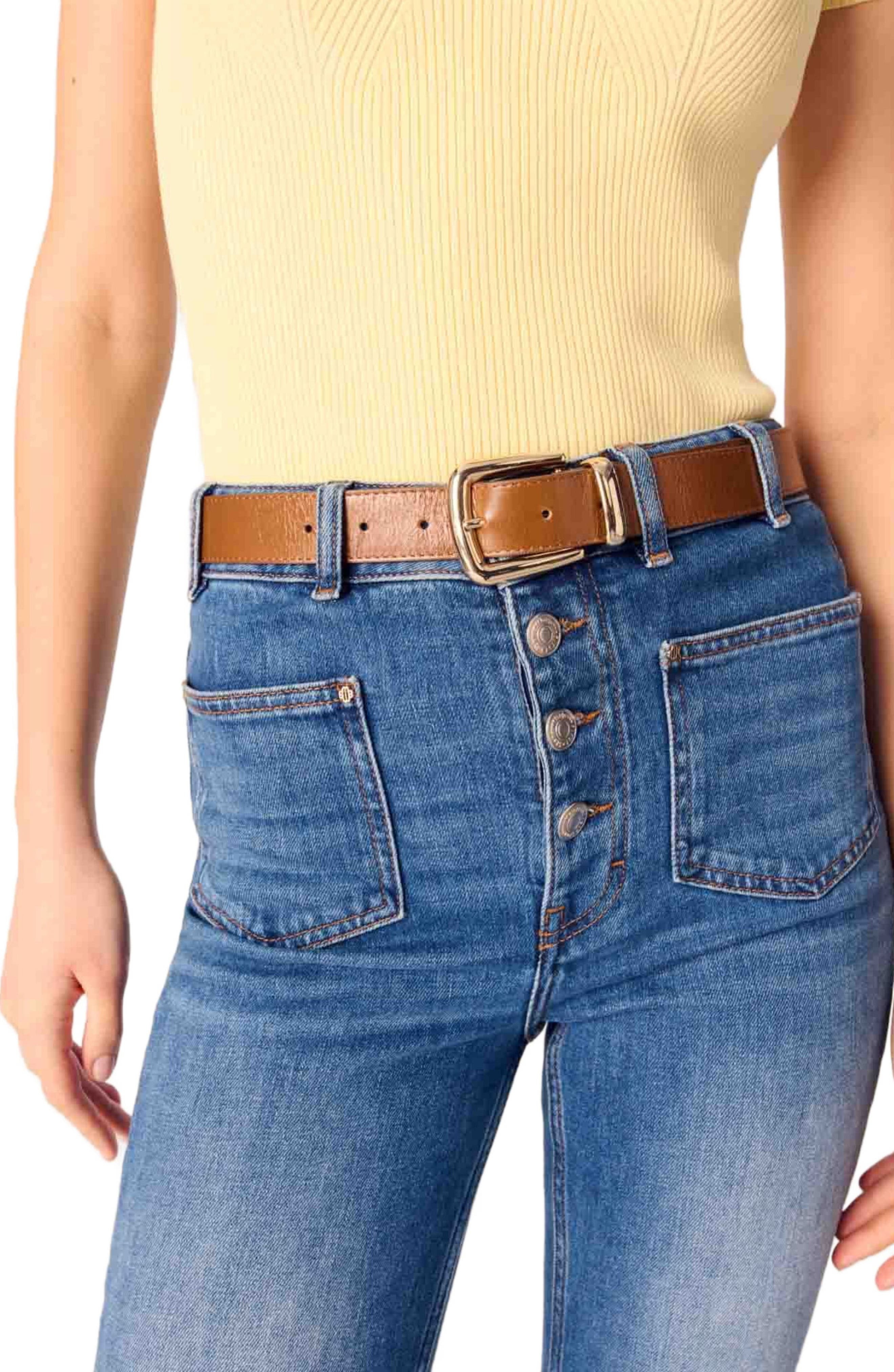 maje Rib knit top in Yellow at Nordstrom - 8