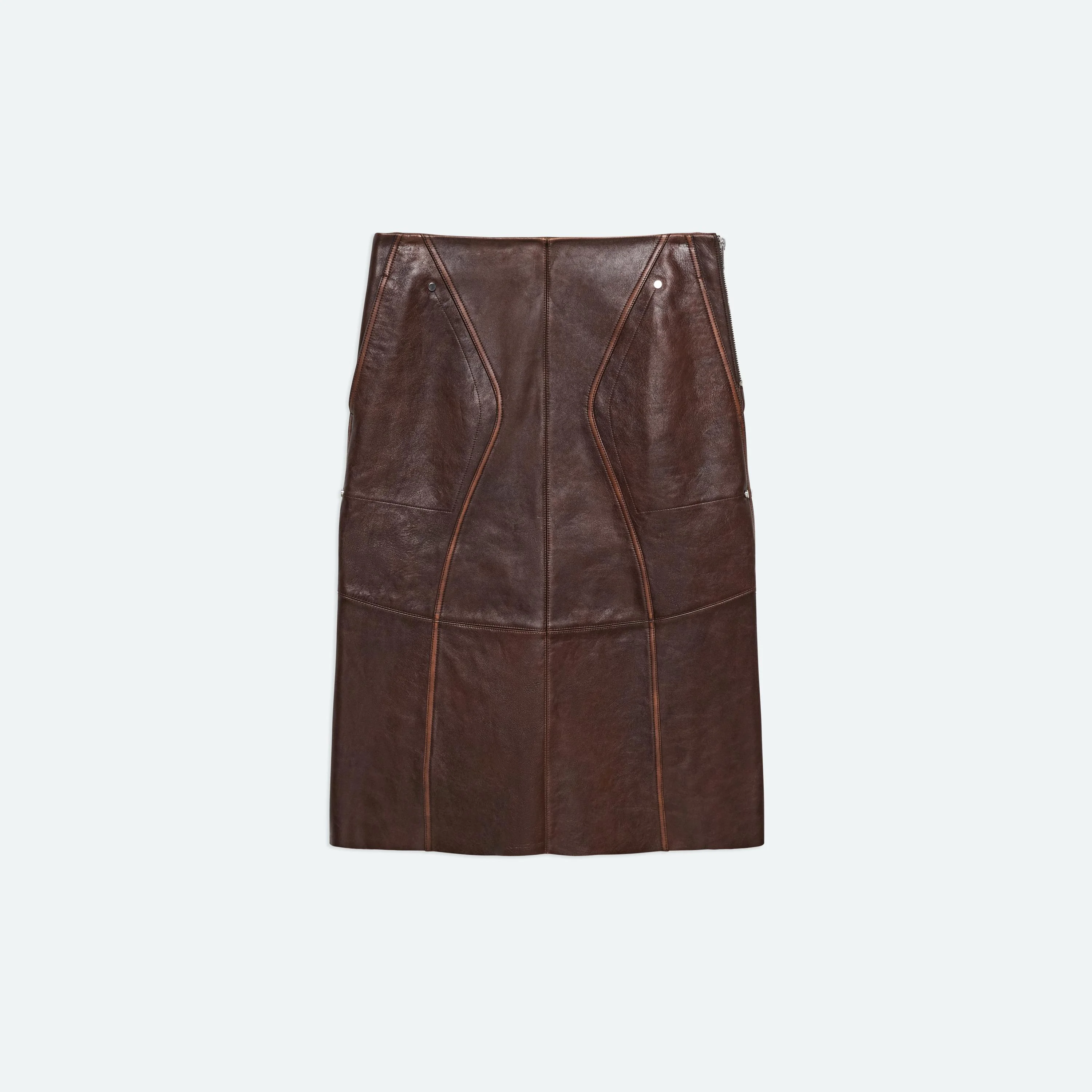 SADDLE LEATHER SKIRT - 1