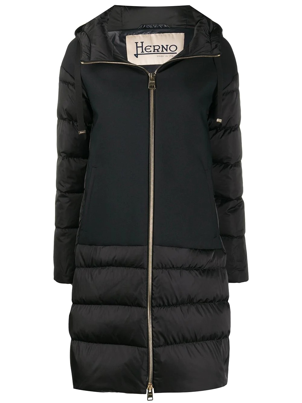 zip-up padded coat - 1