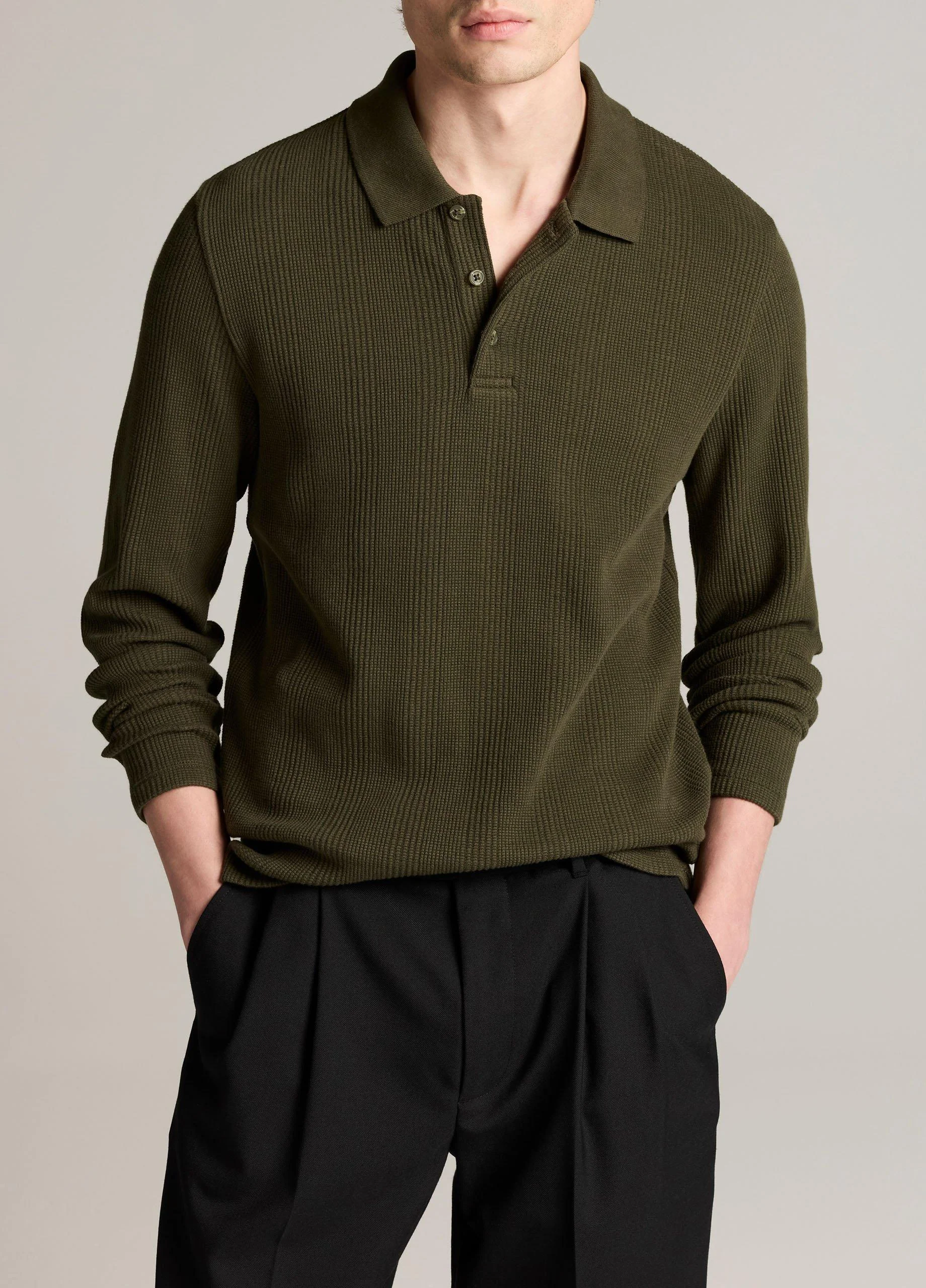 Variegated Cotton Polo Shirt - 1
