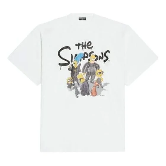 Balenciaga x THE SIMPSONS Oversized Cotton T-Shirt 'White' 676589TLVG70901 - 1