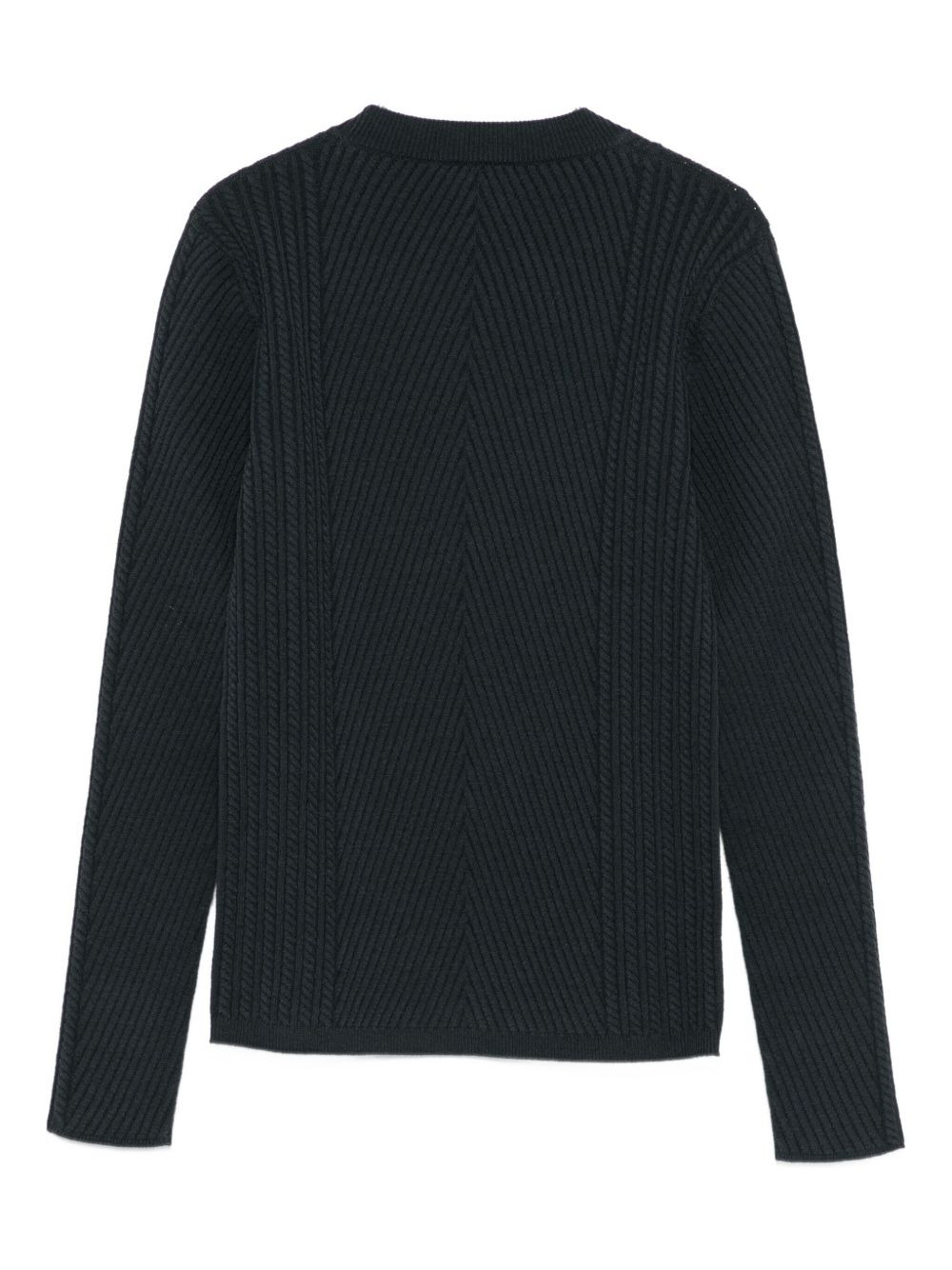 herringbone cable knit sweater - 2