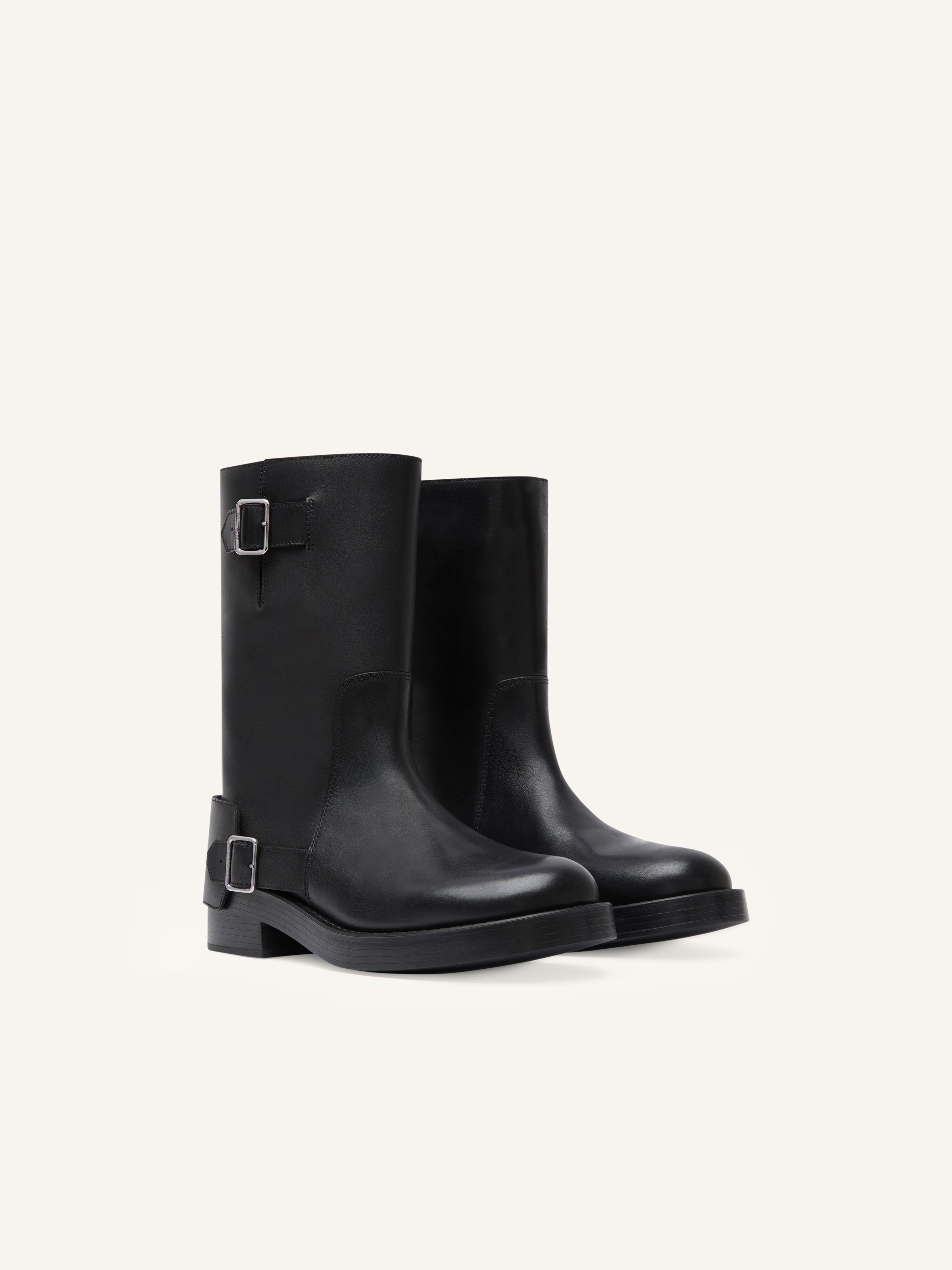 AMERICANA HARNESS LEATHER BOOTS - 2