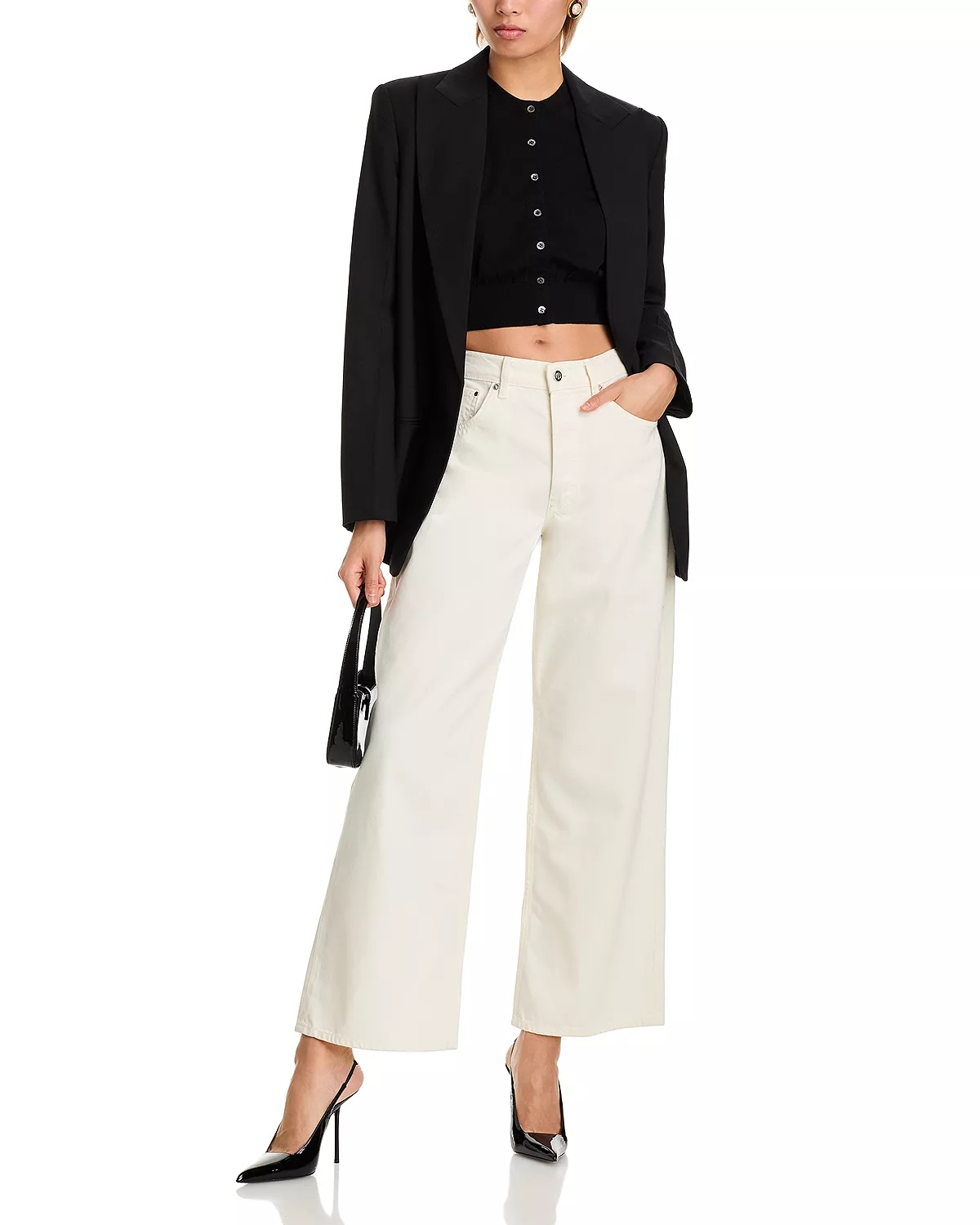 Manon High Rise Jeans in Ecru - 2