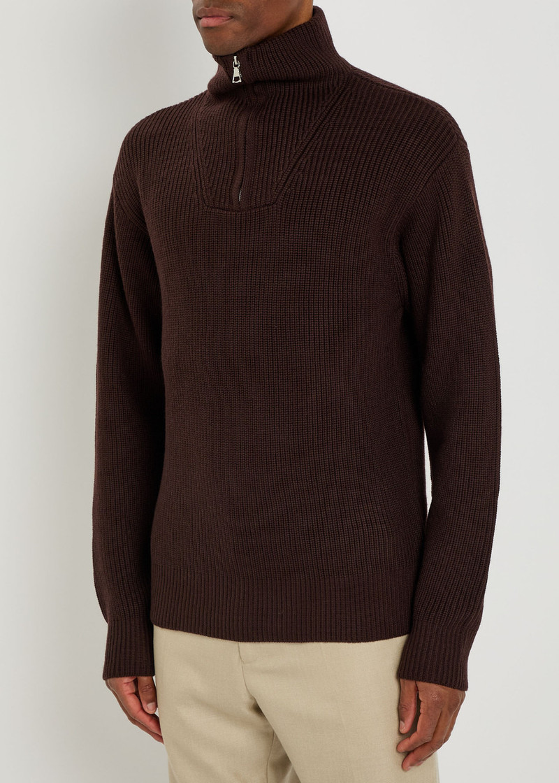 OFFICINE GÉNÉRALE Officine Générale Tarek Ribbed Wool Jumper outlook