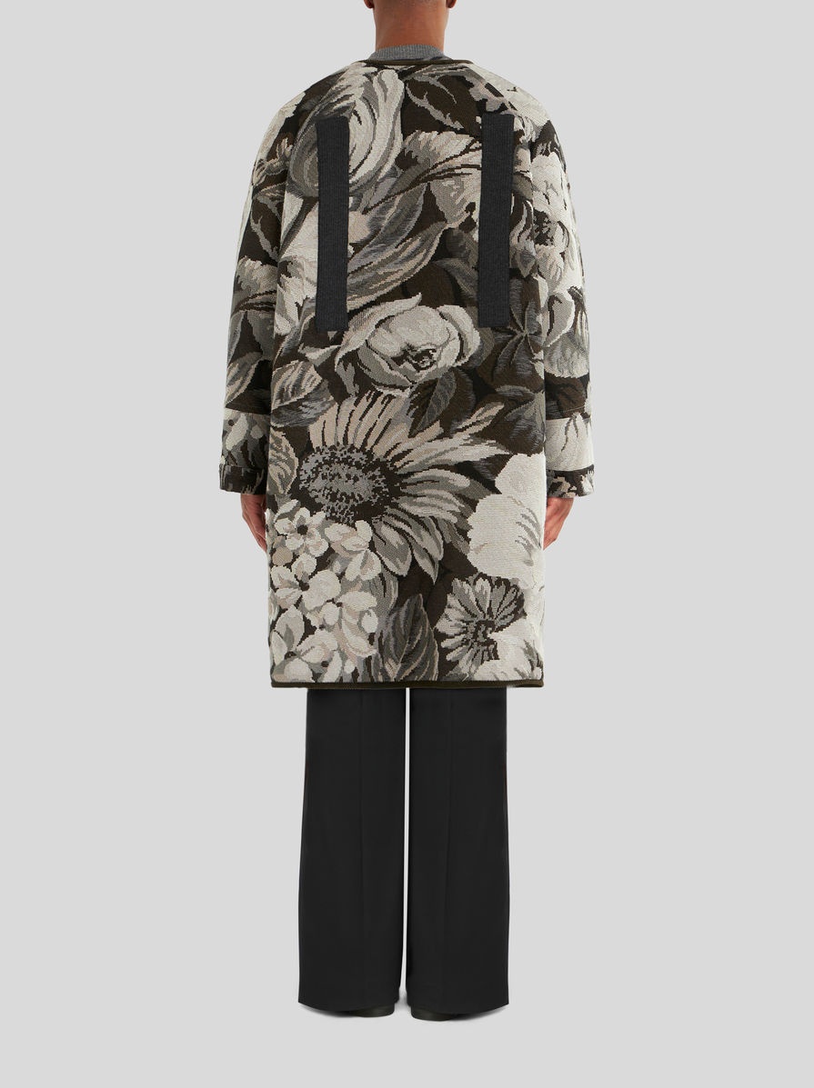 FLORAL PATTERN JACKET WITH DRAWSTRING - 5