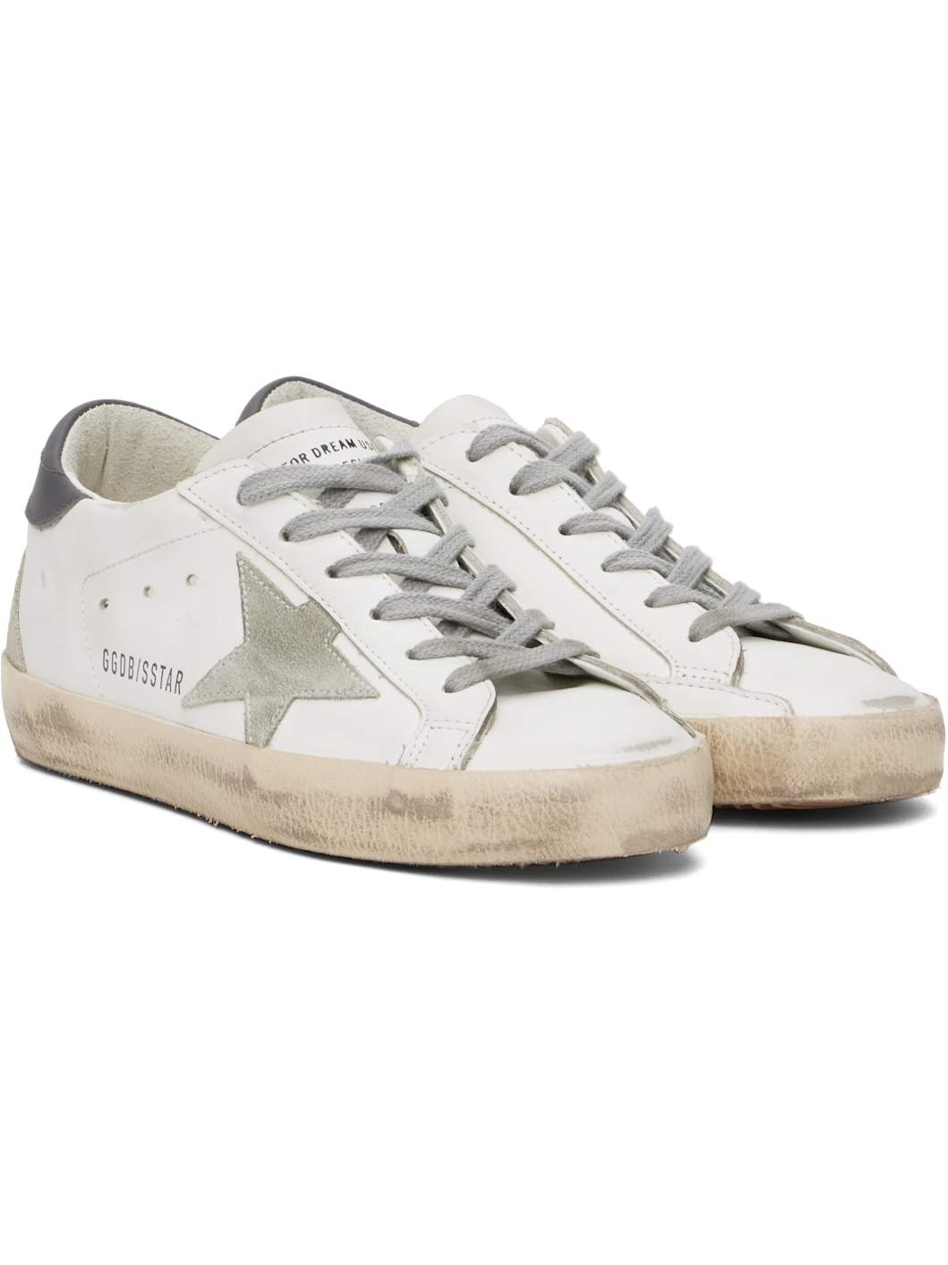 White & Gray Super-Star Classic Sneakers - 4