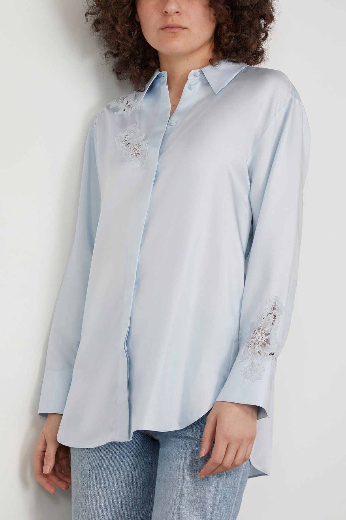 Sensual Coolness Blouse in Soft Blue - 3