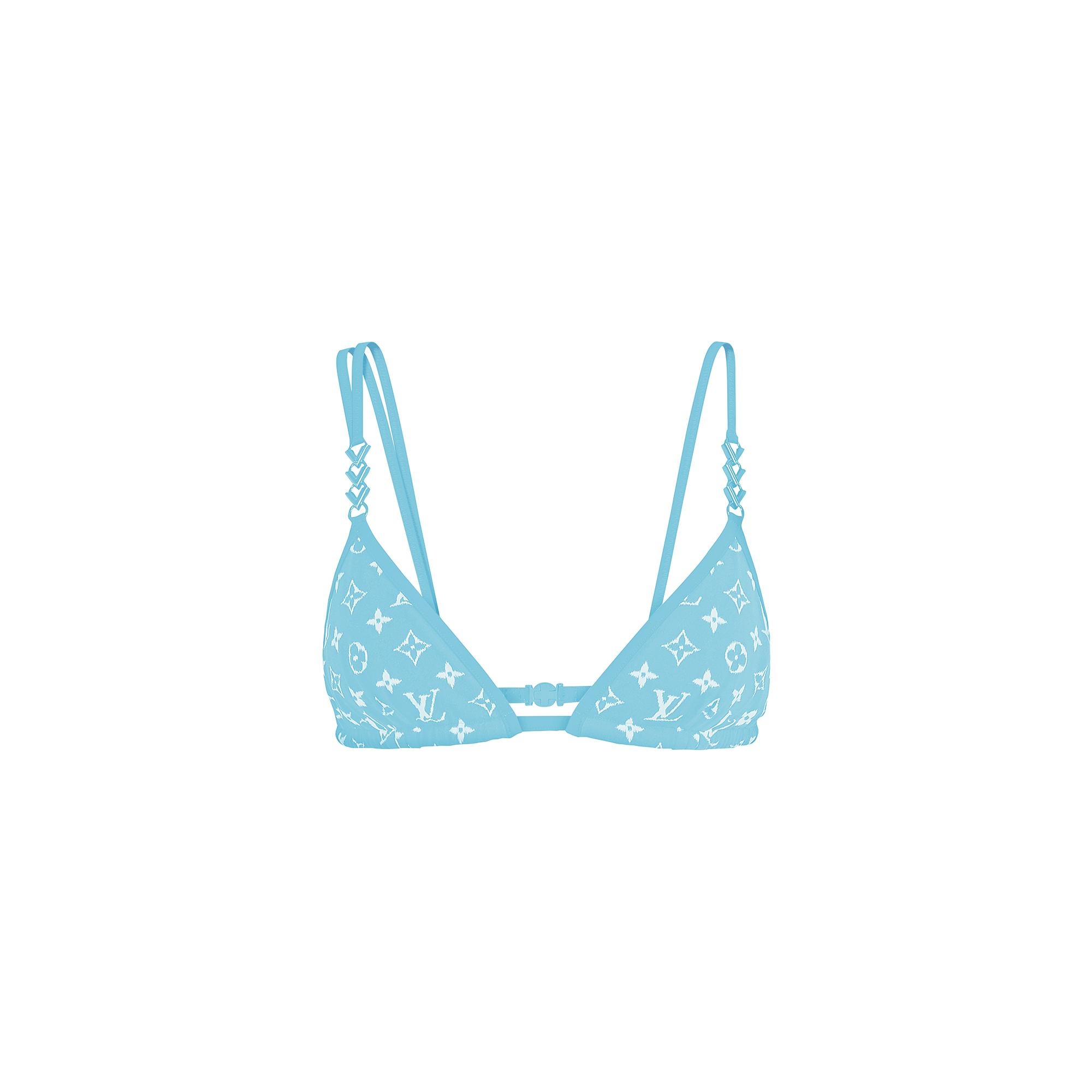 Blurry Monogram Bikini Top With Jewel Straps - 1