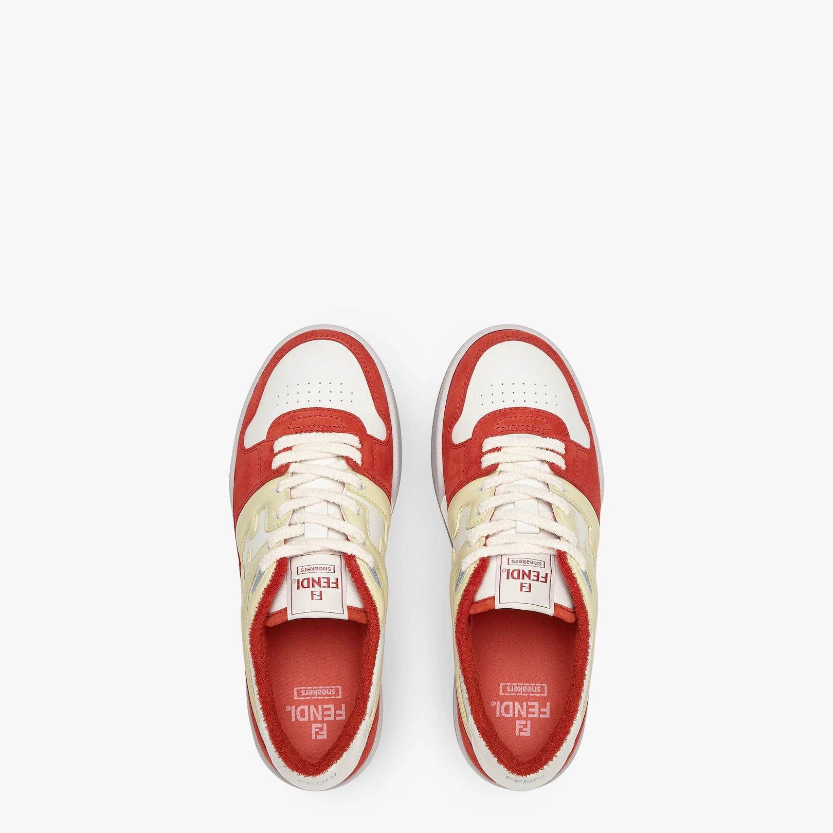 Red leather low-tops - 4