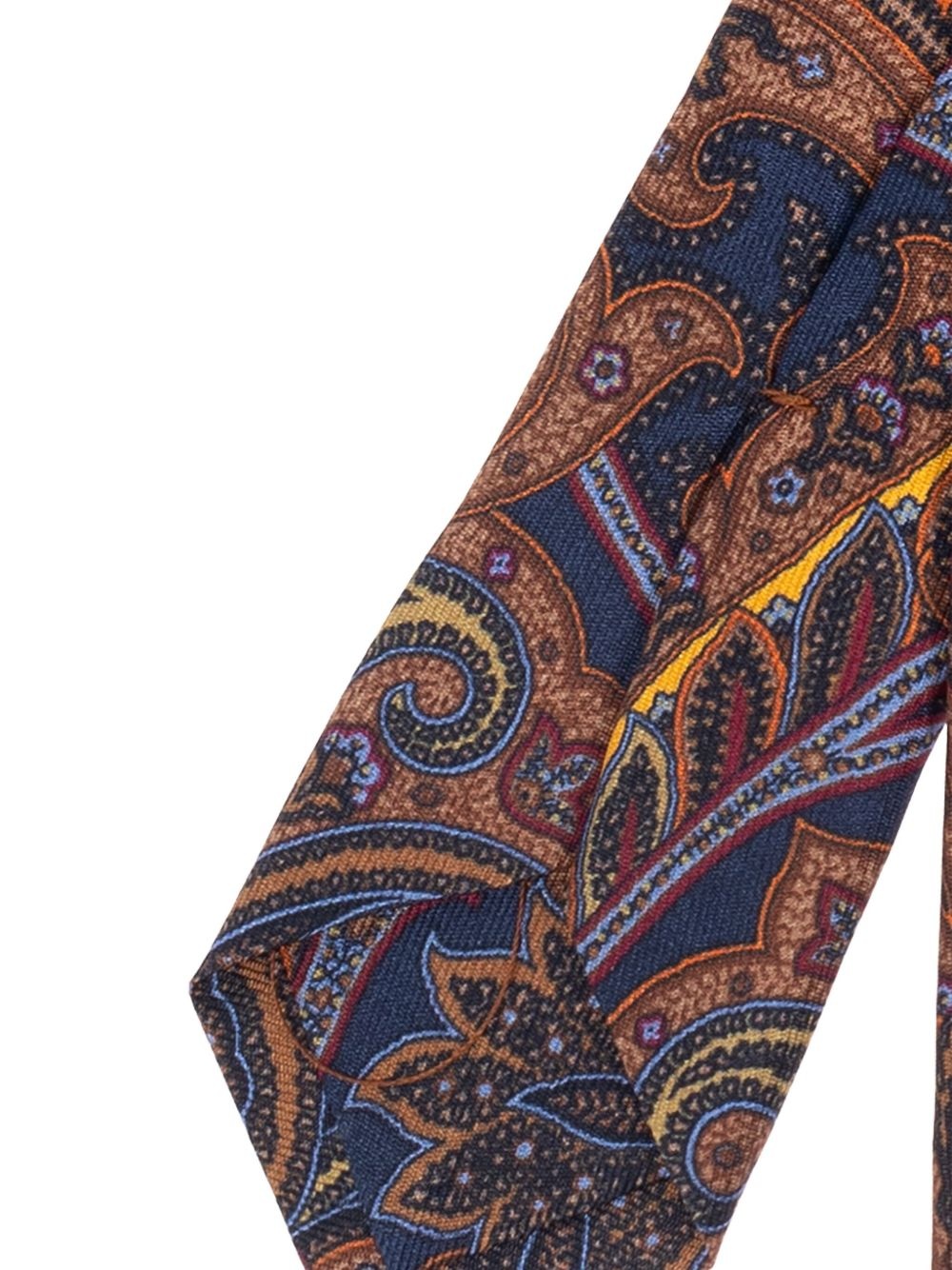 paisley-print silk tie - 3