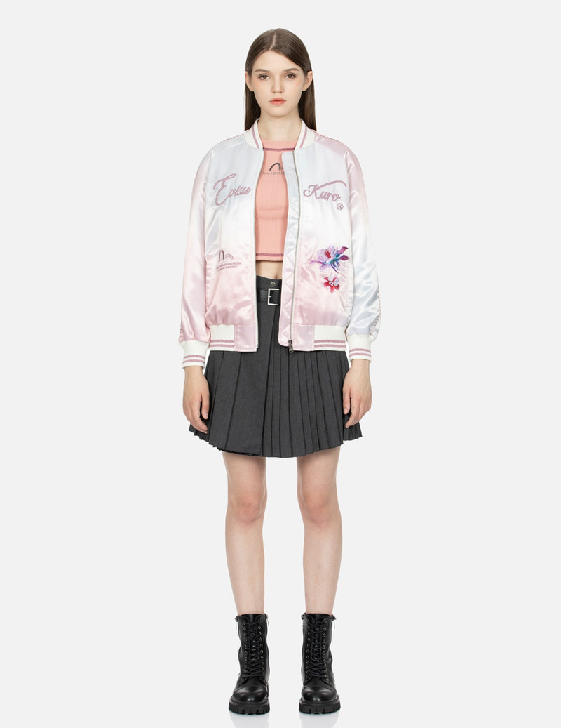 Floral Kamon Embroidery Oversized Souvenir Jacket 6