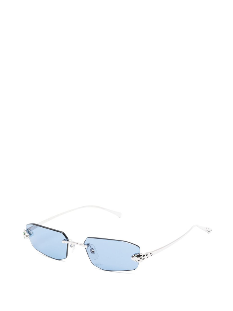 Cartier rimless rectangle-frame sunglasses outlook