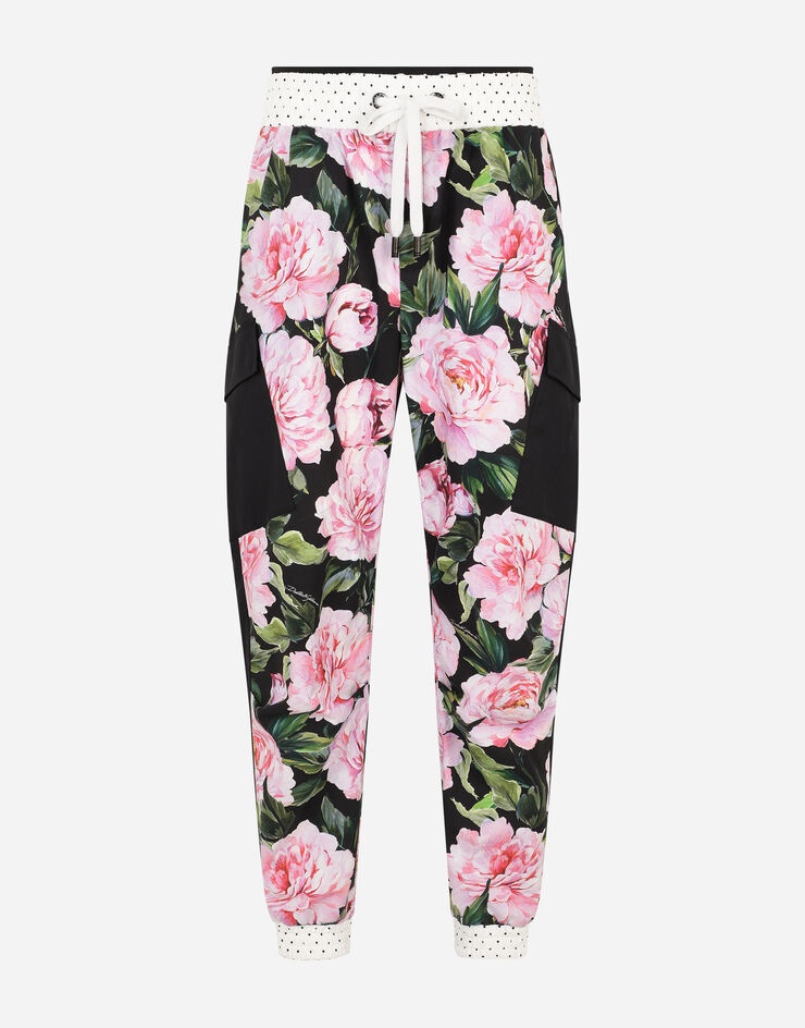 Flower-print cargo pants - 3