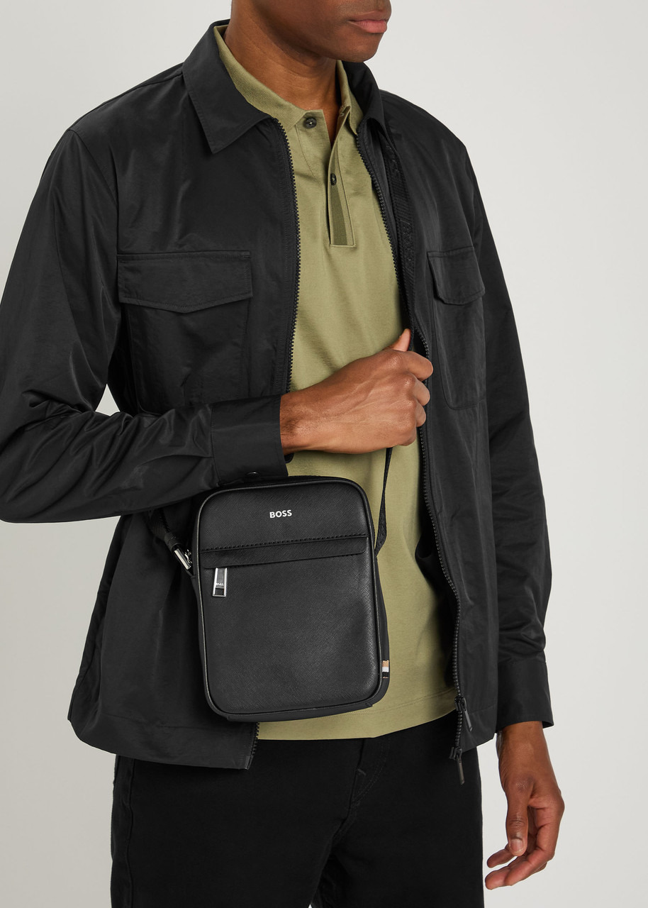 Boss Logo Saffiano Leather Cross-body bag - 5