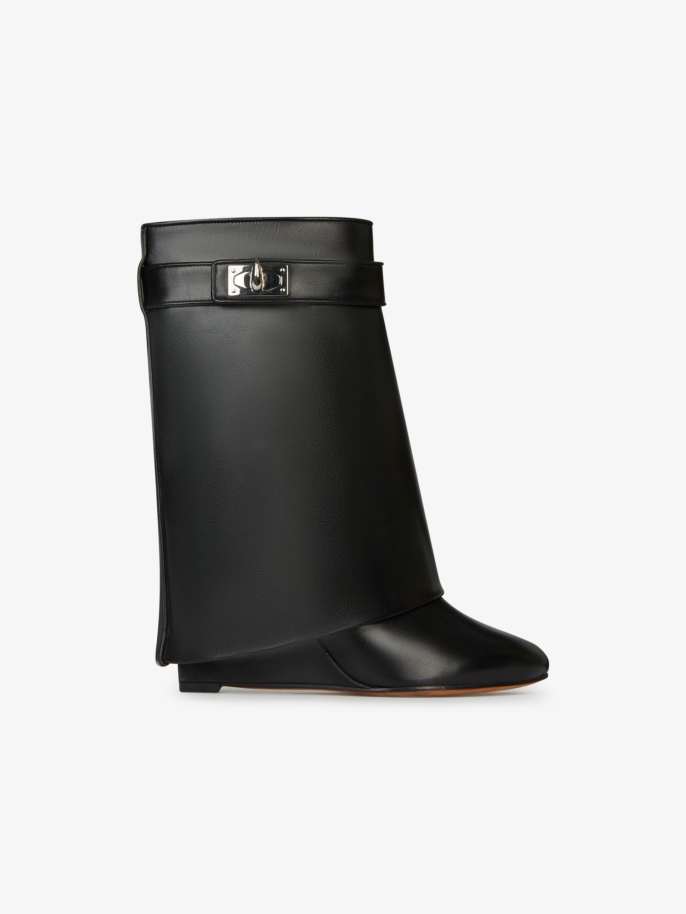 Shark Lock ankle boots in leather - 1