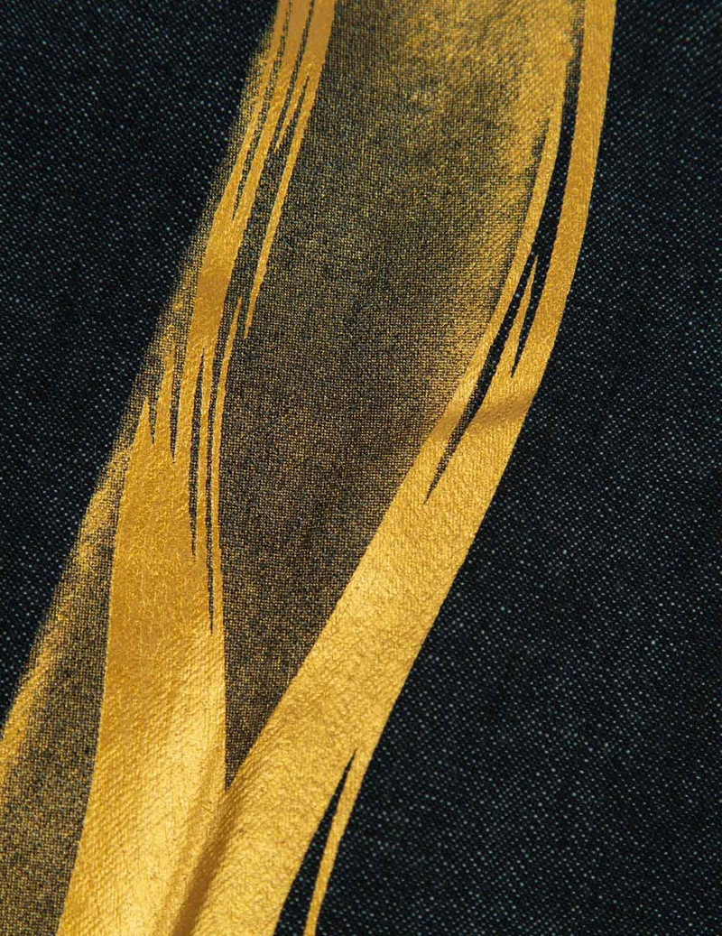 Calligraphy Daicock Foil-print Denim Shirt 16