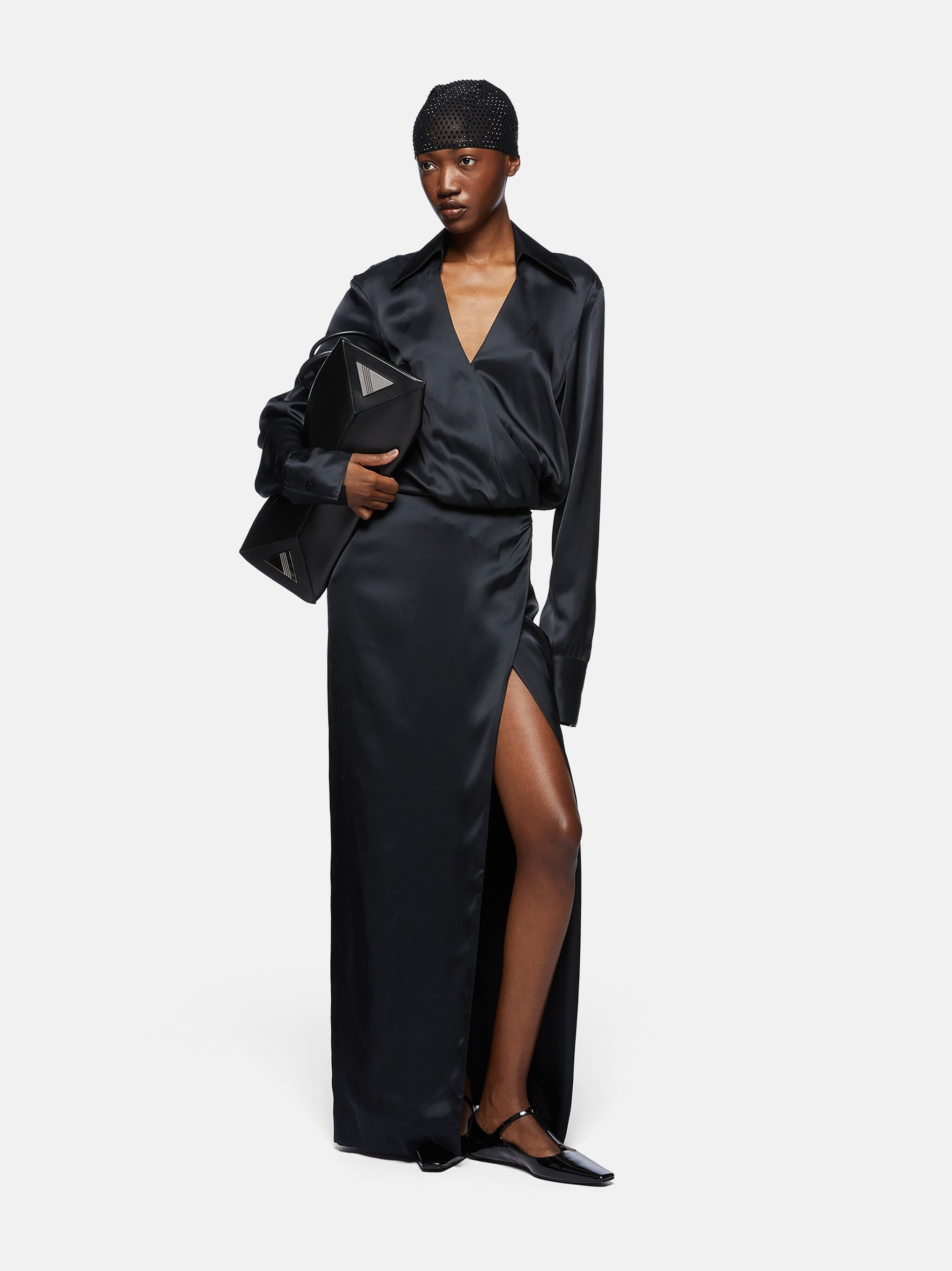 BLACK MIDI DRESS - 2