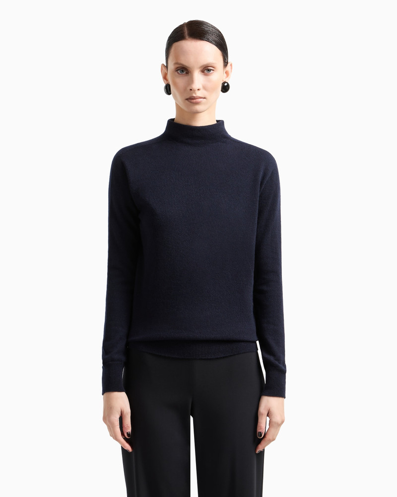 GIORGIO ARMANI Pure cashmere mock-neck jumper outlook