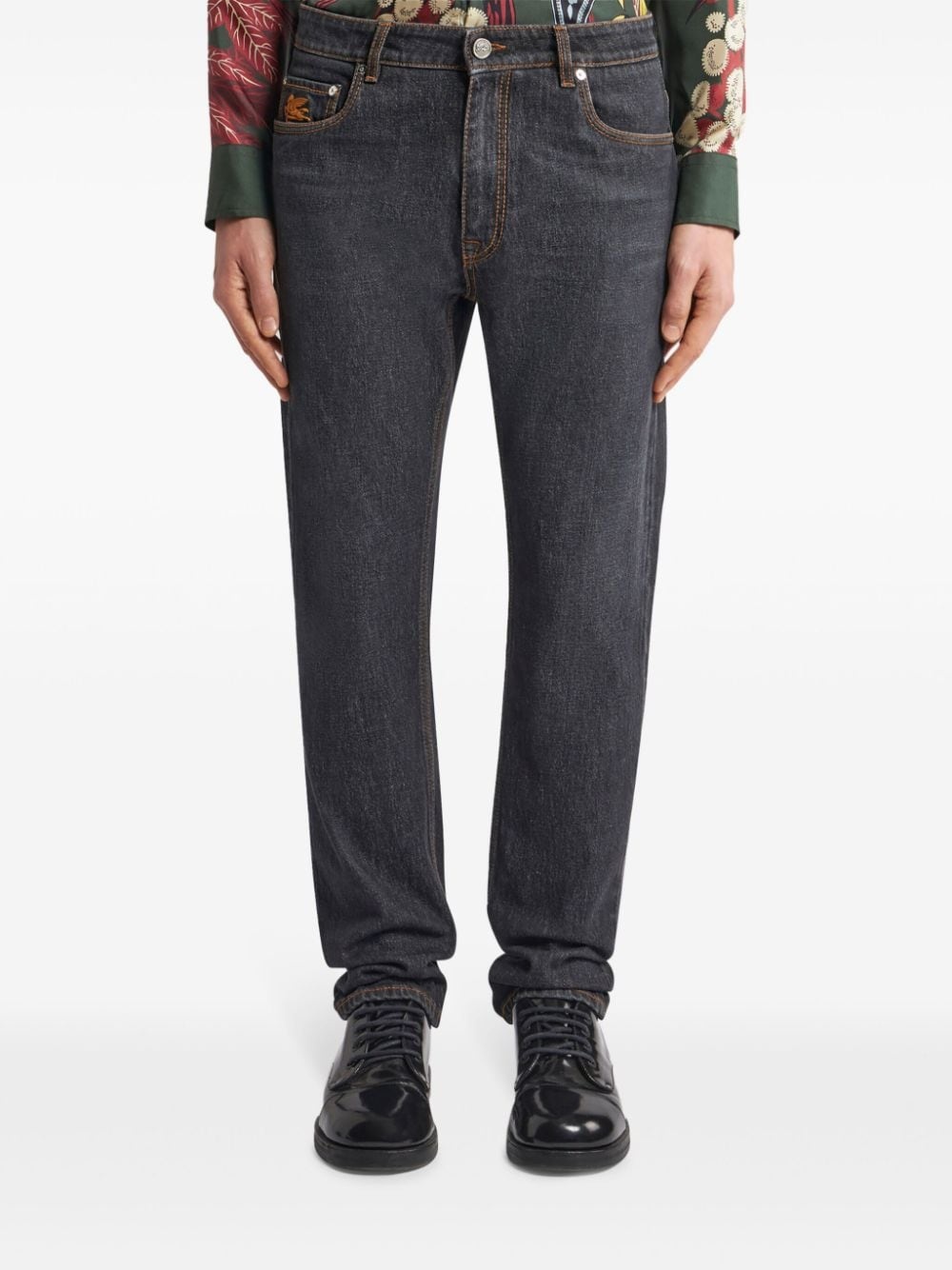 mid-rise slim-cut jeans - 3