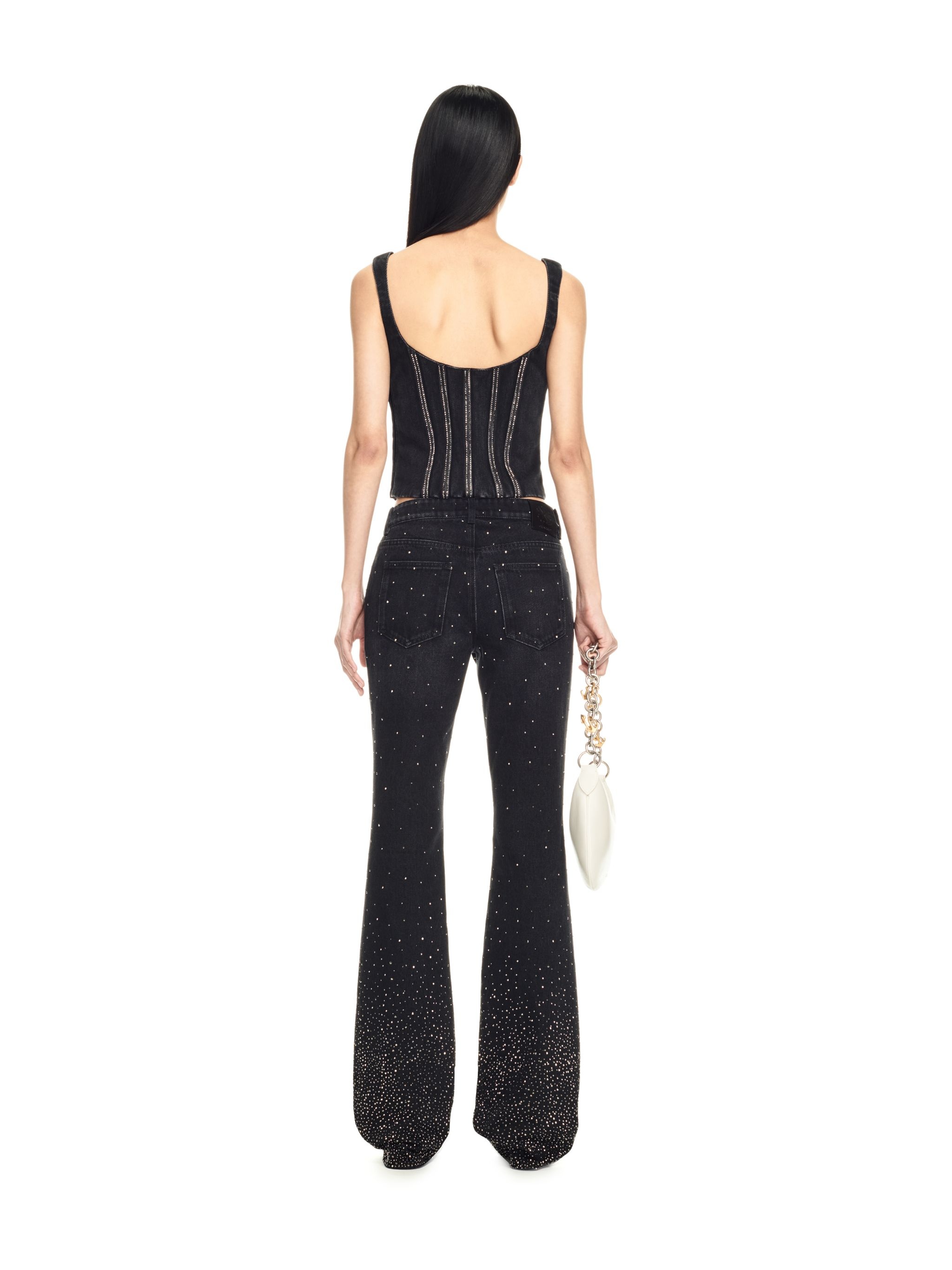 Bling Slim Flared 5-pocket Pants - 4