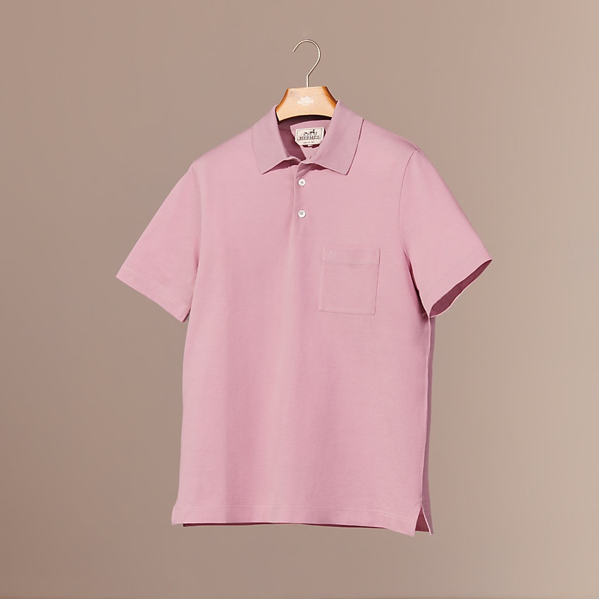 H embroidered buttoned polo shirt - 4