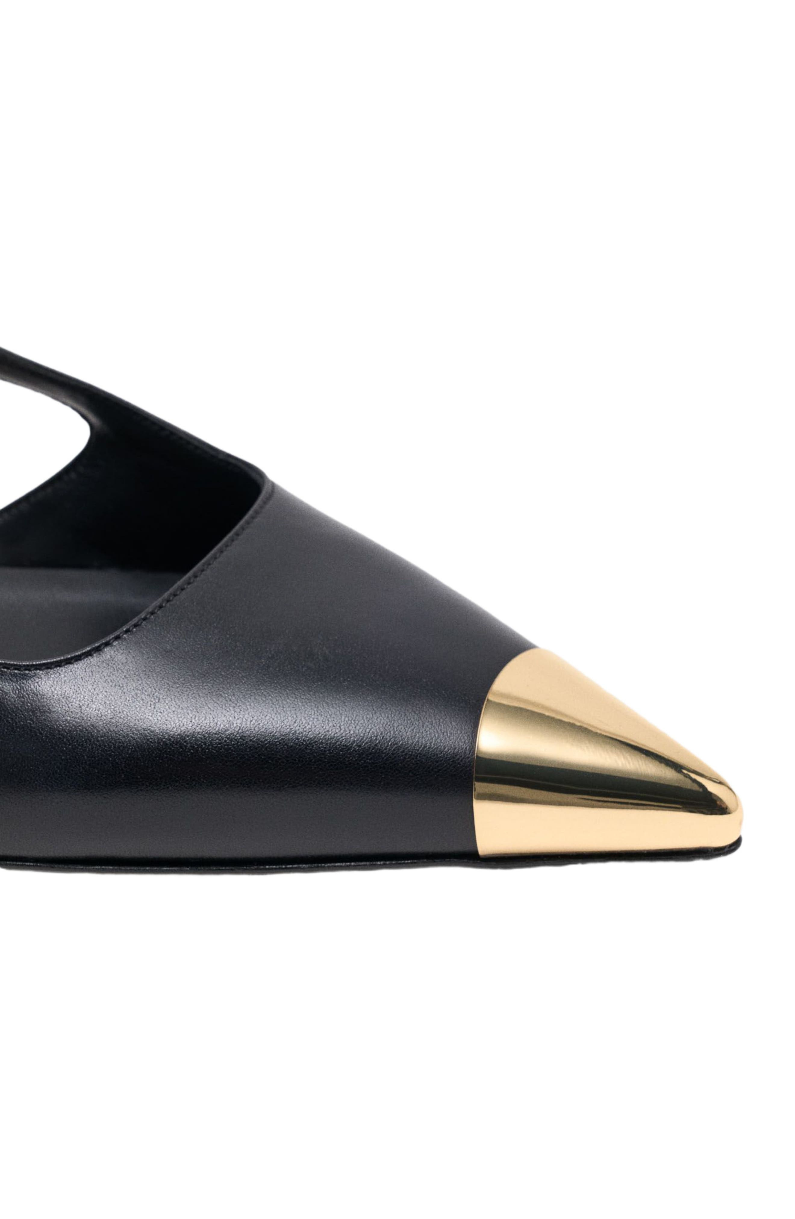 maje Smooth leather slingback pumps in Black at Nordstrom - 3