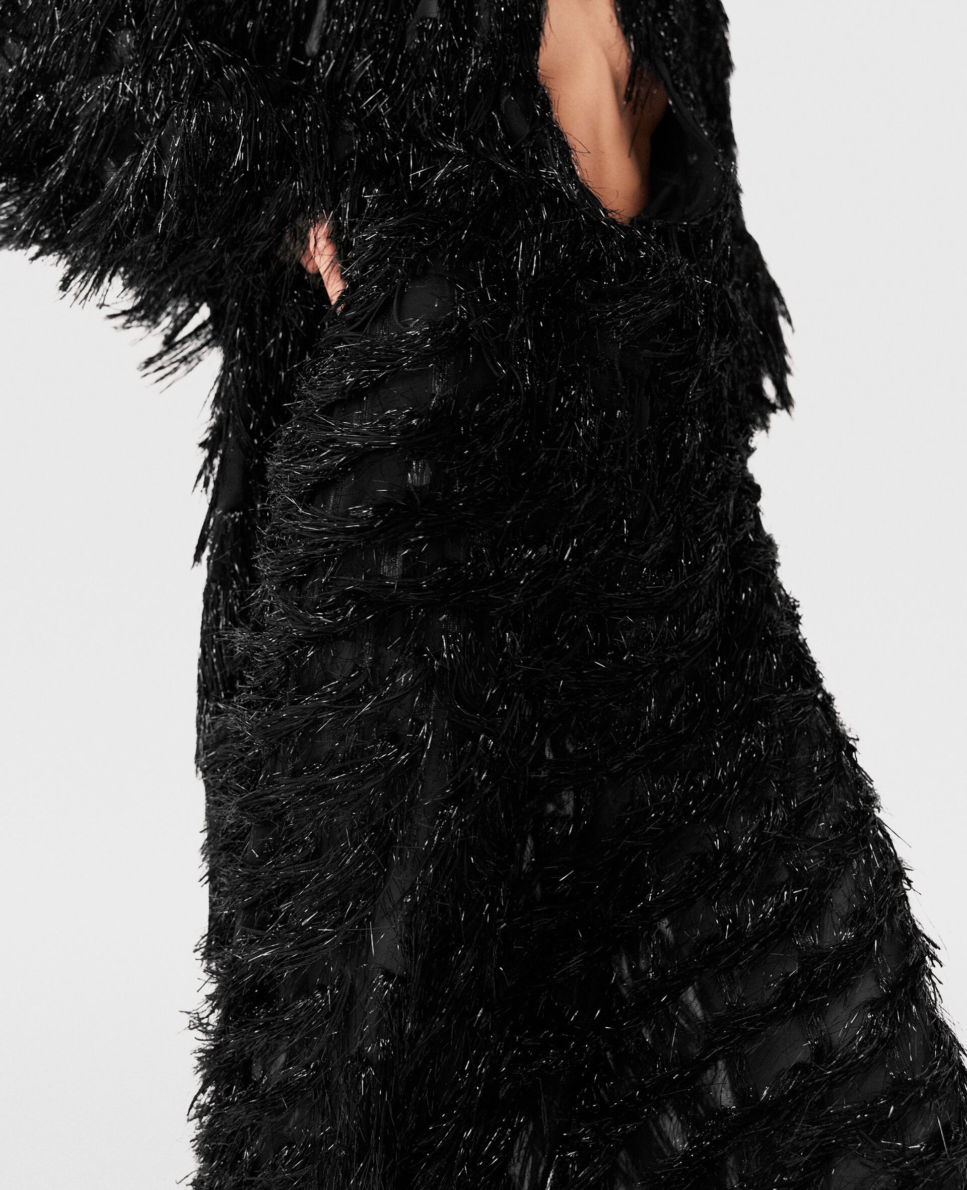 Low-Rise Glitter Tassel Trousers - 3