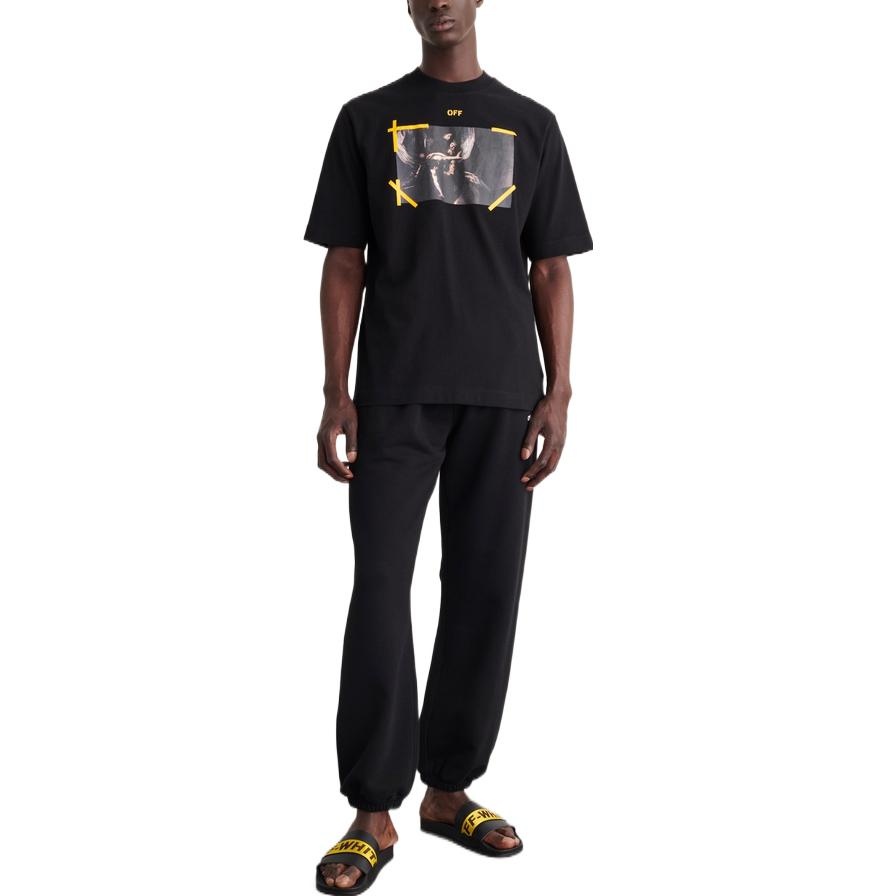 Off-White Diag Arrow Caravaggio Mercy Skate Tee 'Black' OMAA119C99JER0061001 - 2