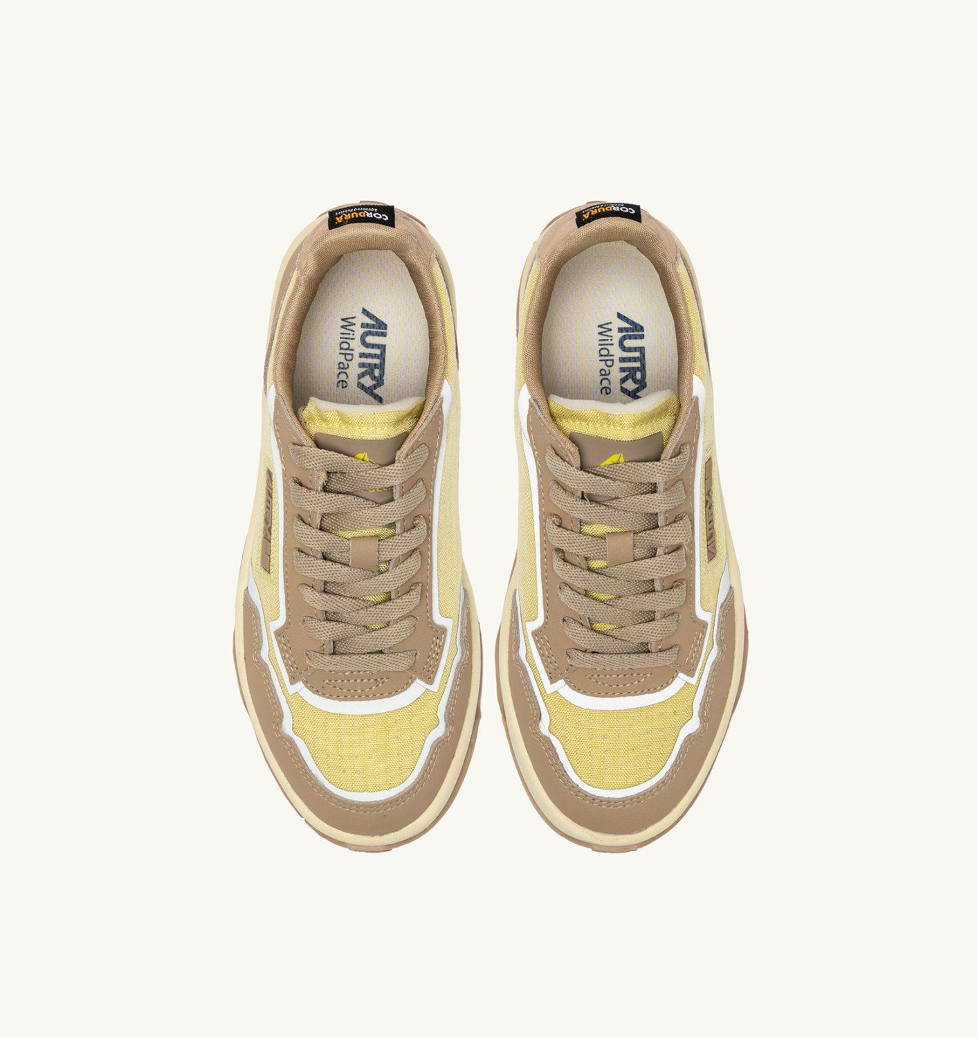 WILDPACE LOW SNEAKERS IN RIPSTOP NYLON AND LEATHER COLOR LEMON GRASS AND INCENSE - 6