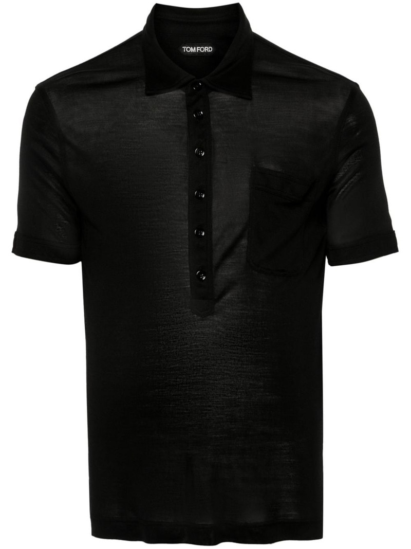 fine silk polo short 1
