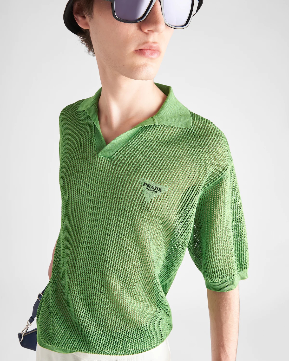 Cotton and silk polo shirt - 3