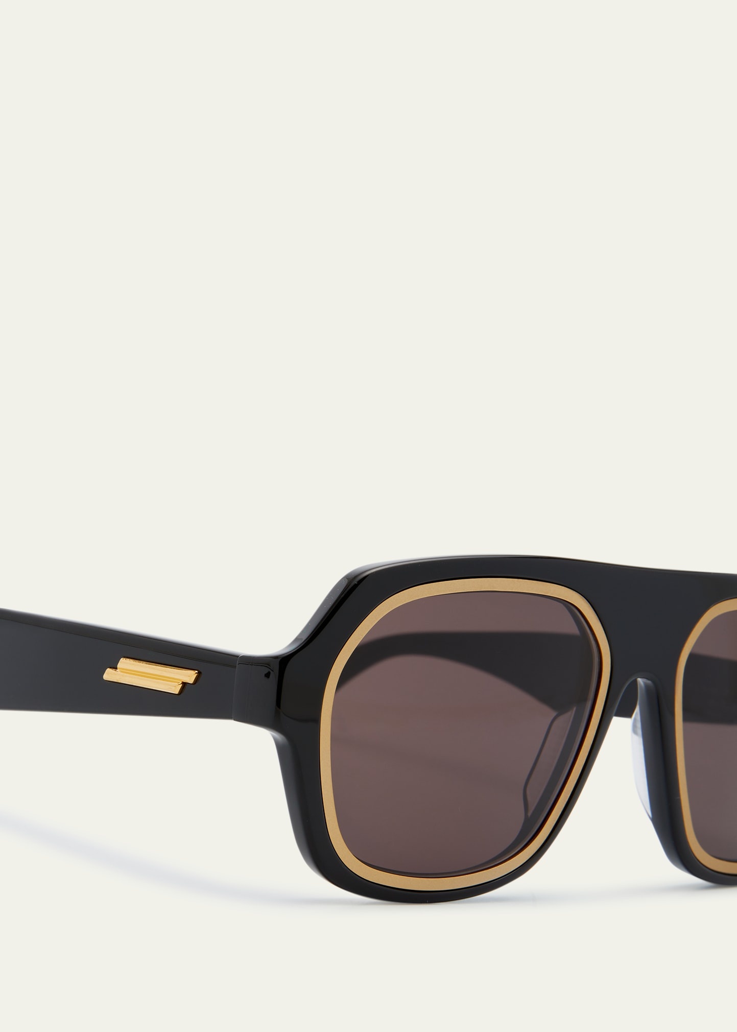 Two-Tone Acetate Aviator Sunglasses - 4