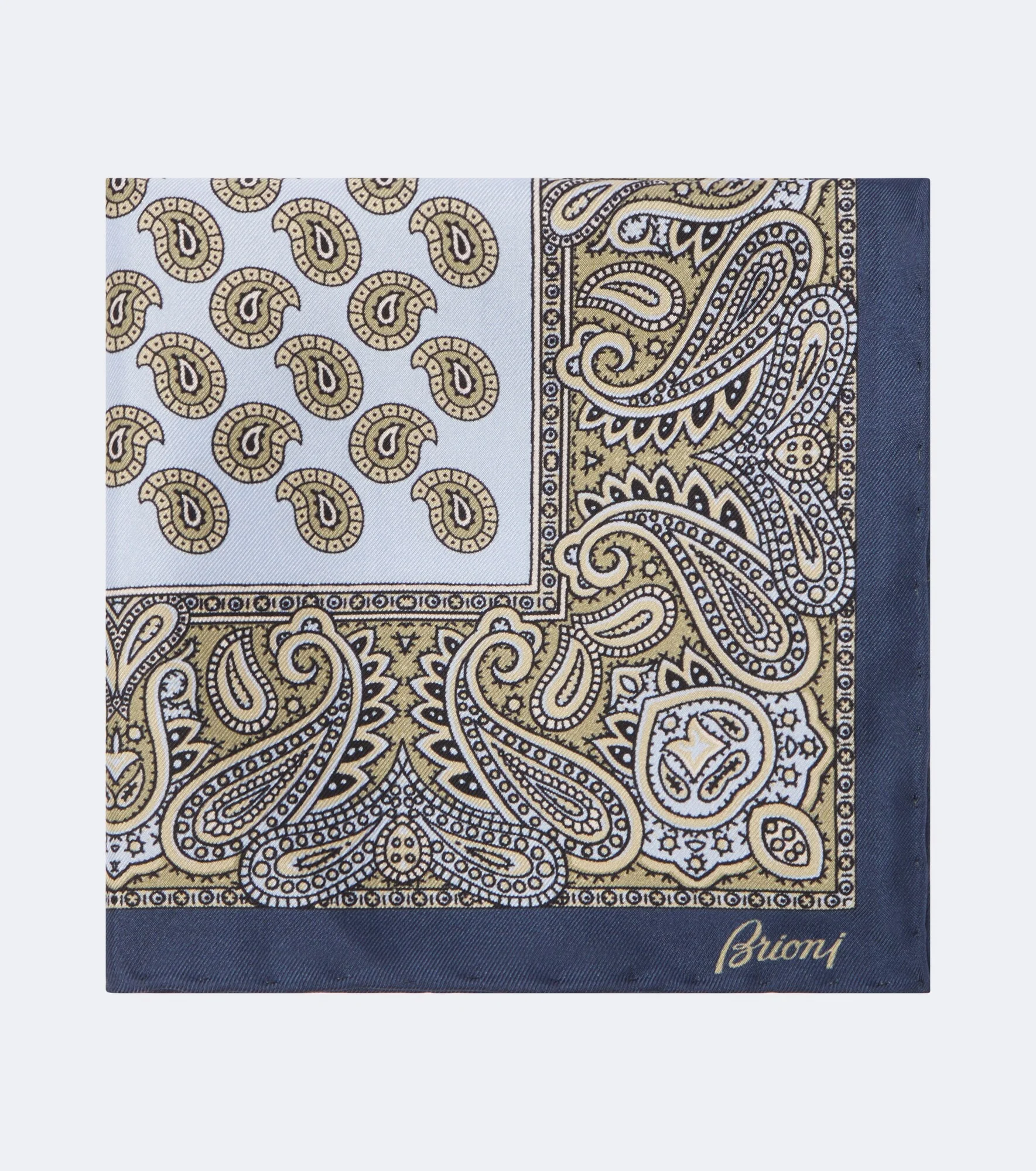 Paisley silk pocket square - 1