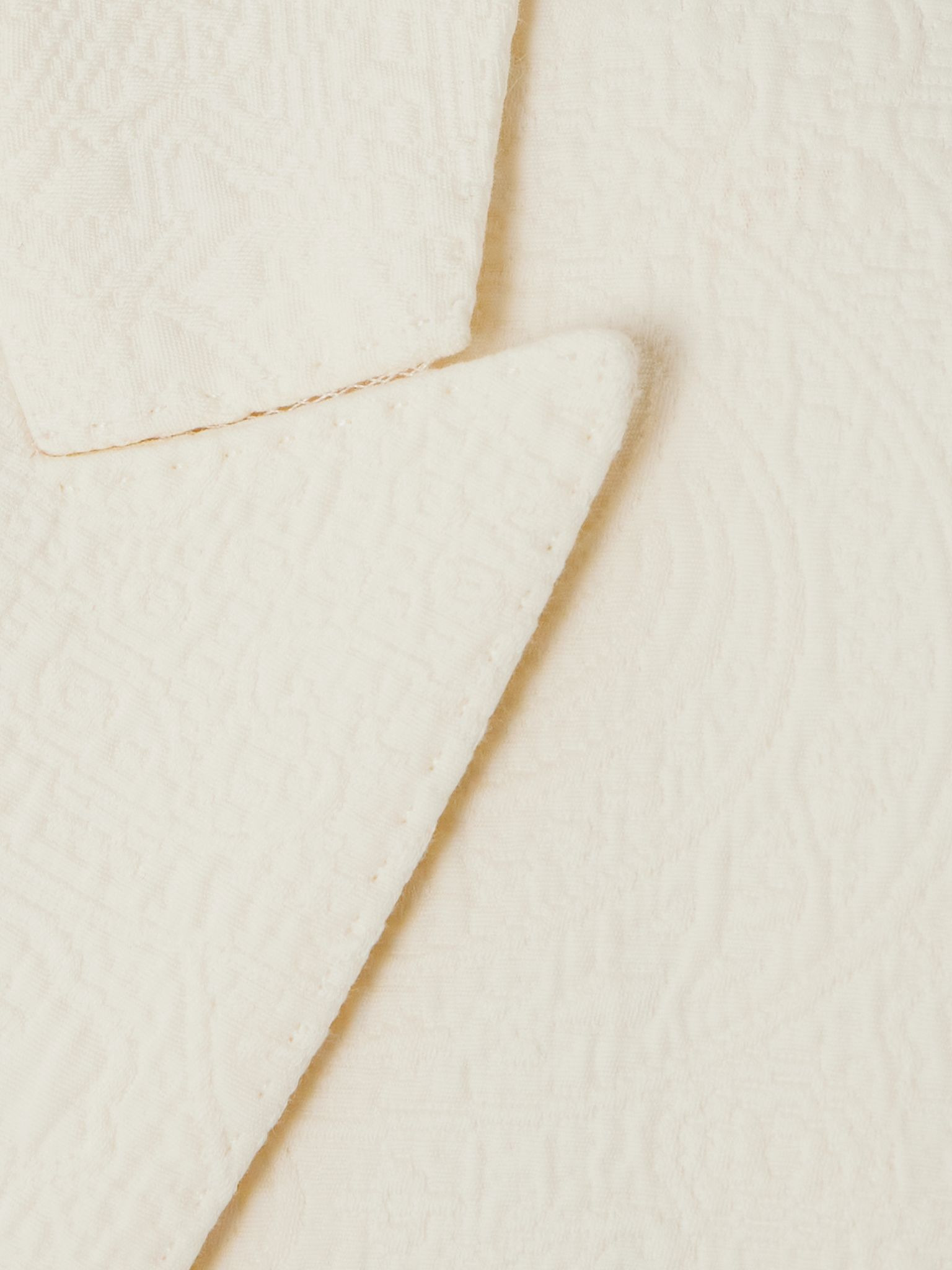 Double-breasted quilted cotton-blend jacquard blazer White - 6