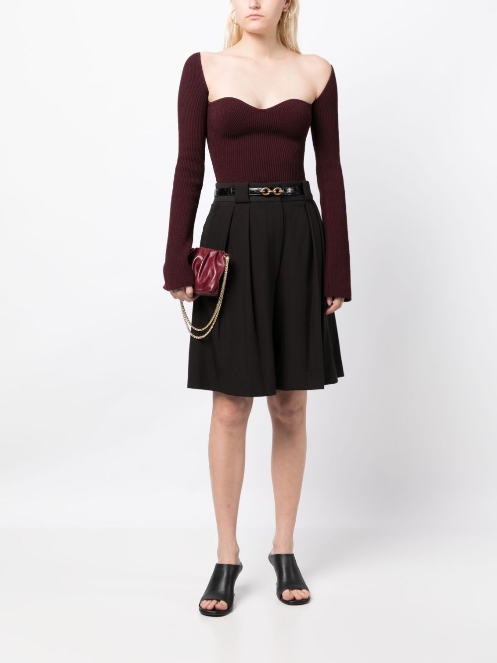 Rillo wide-leg pleated shorts - 2