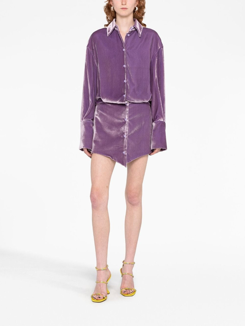 THE ATTICO Sylvie velvet minidress outlook