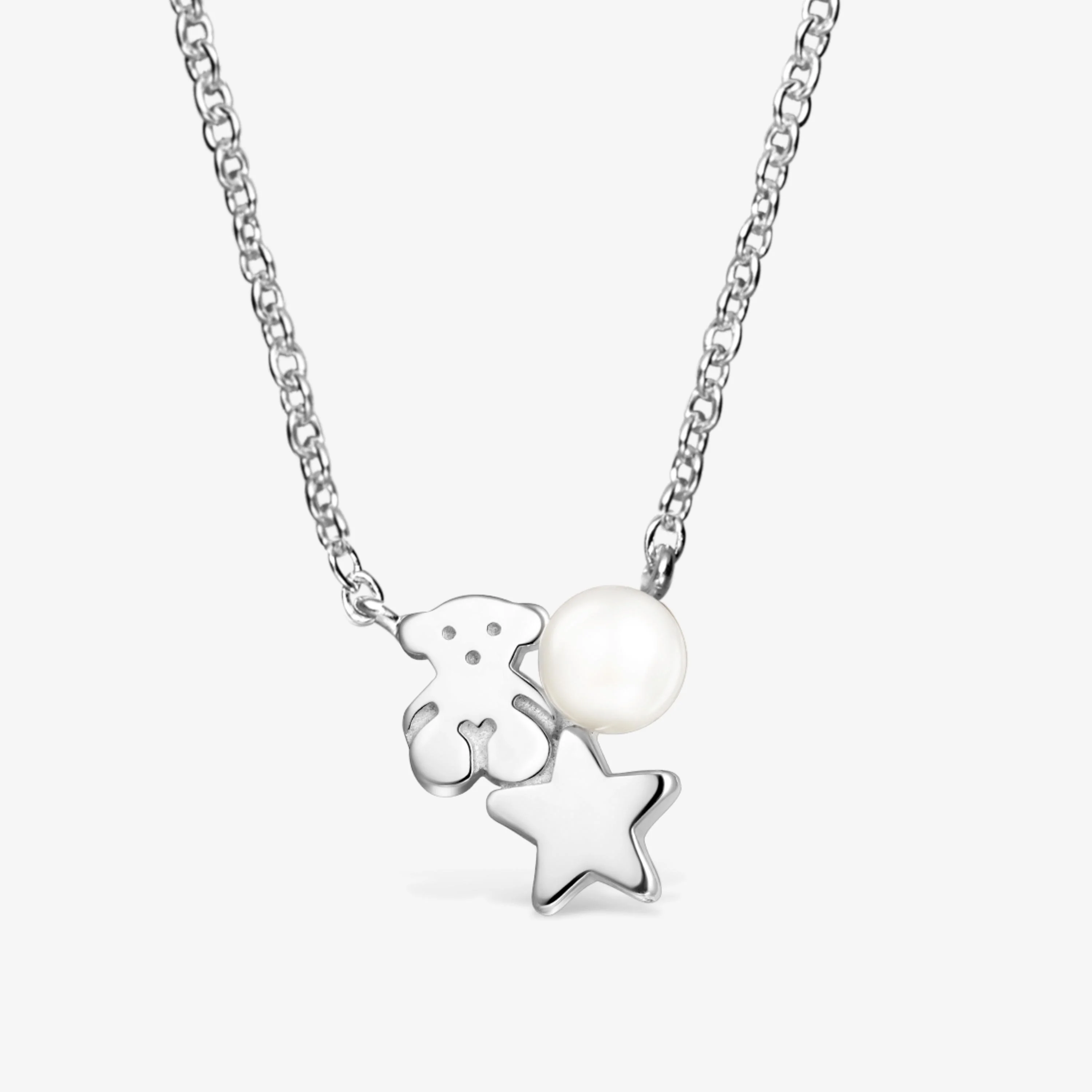 Nocturne Silver Necklace with Pearl - 1