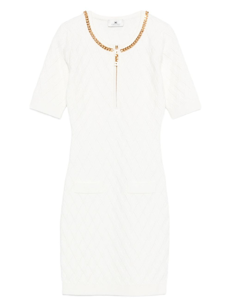 chain-embellished quilted dress 1