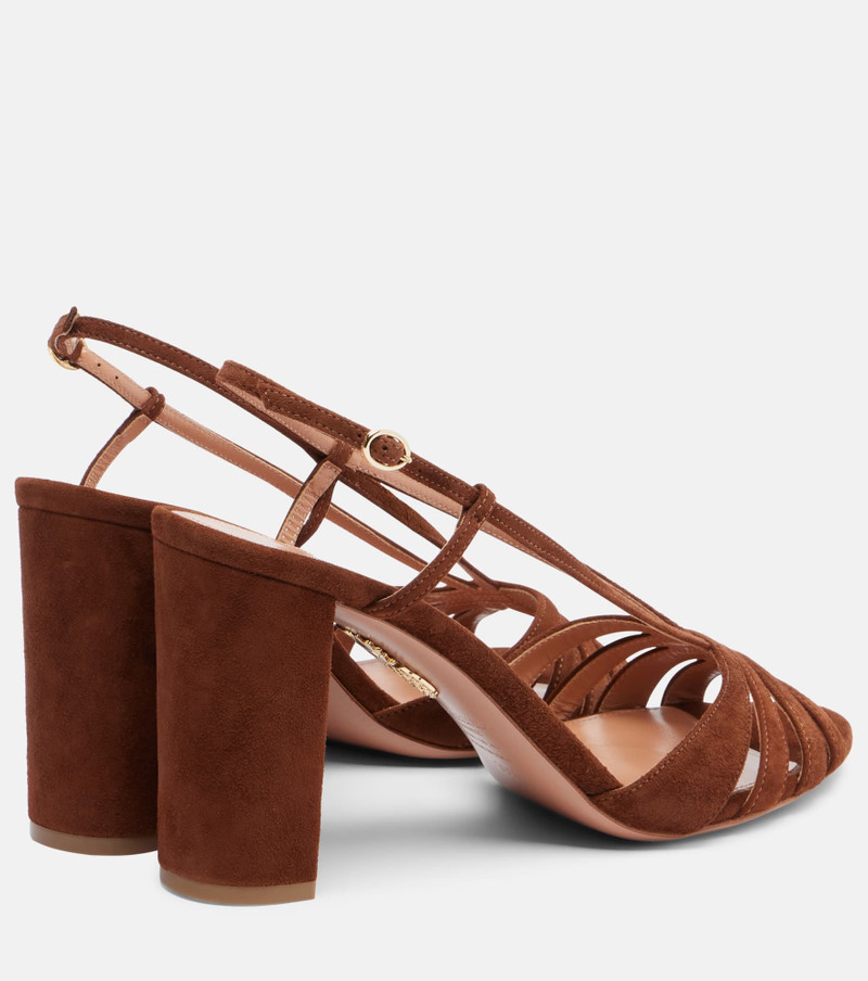 AQUAZZURA Aimée 85 suede sandals outlook