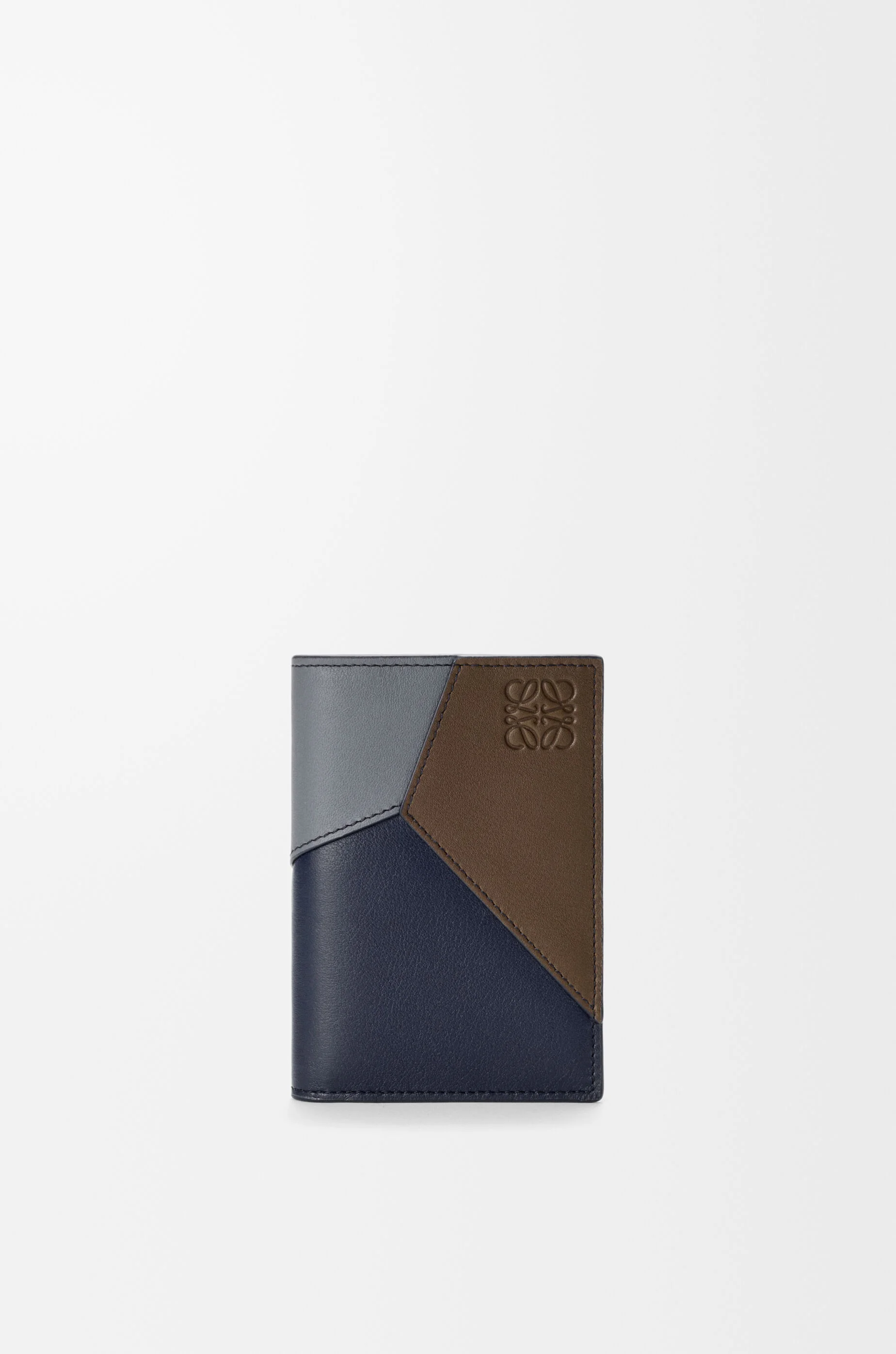 Puzzle bifold cardholder in classic calfskin - 1