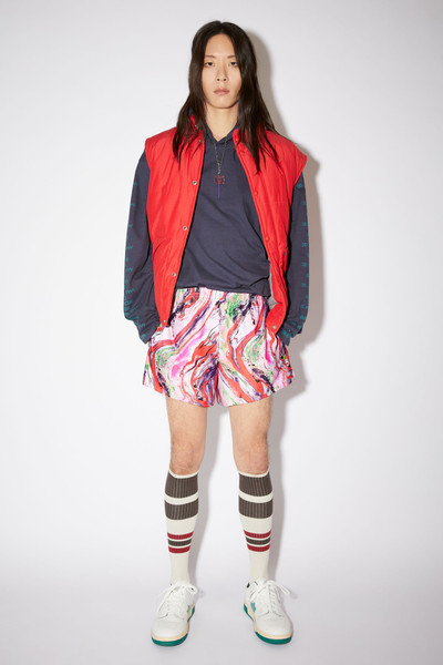 Acne Studios Marble swim shorts - Neon red outlook