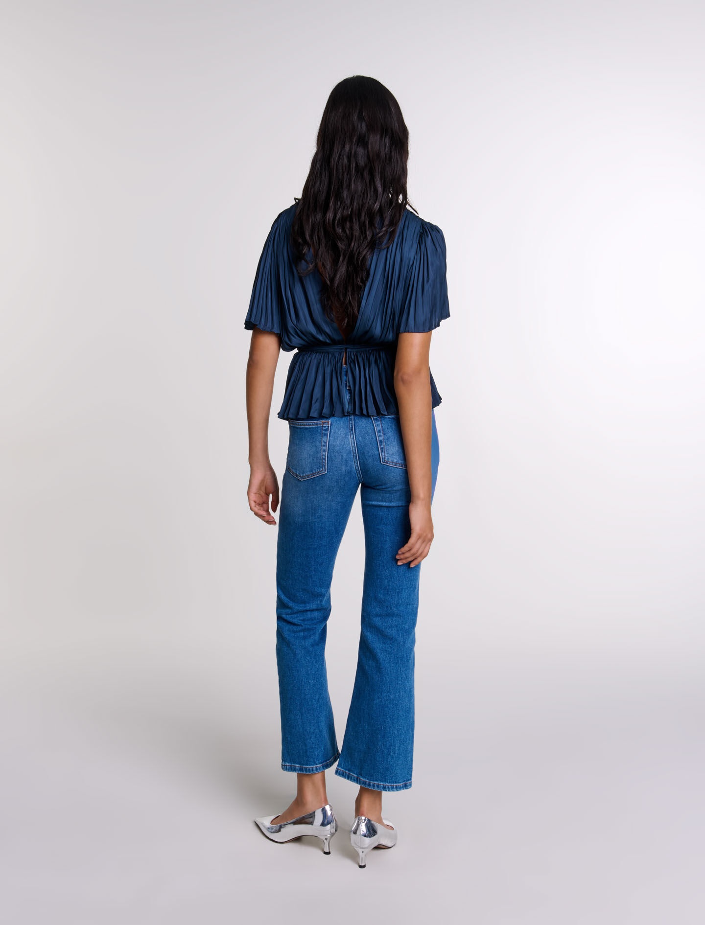 Pleated short-sleeved top - 4