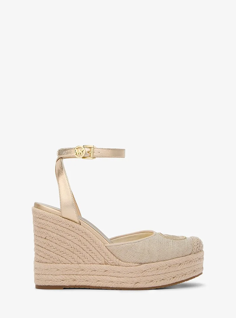 Larissa Metallic Canvas Espadrille Wedge - 1