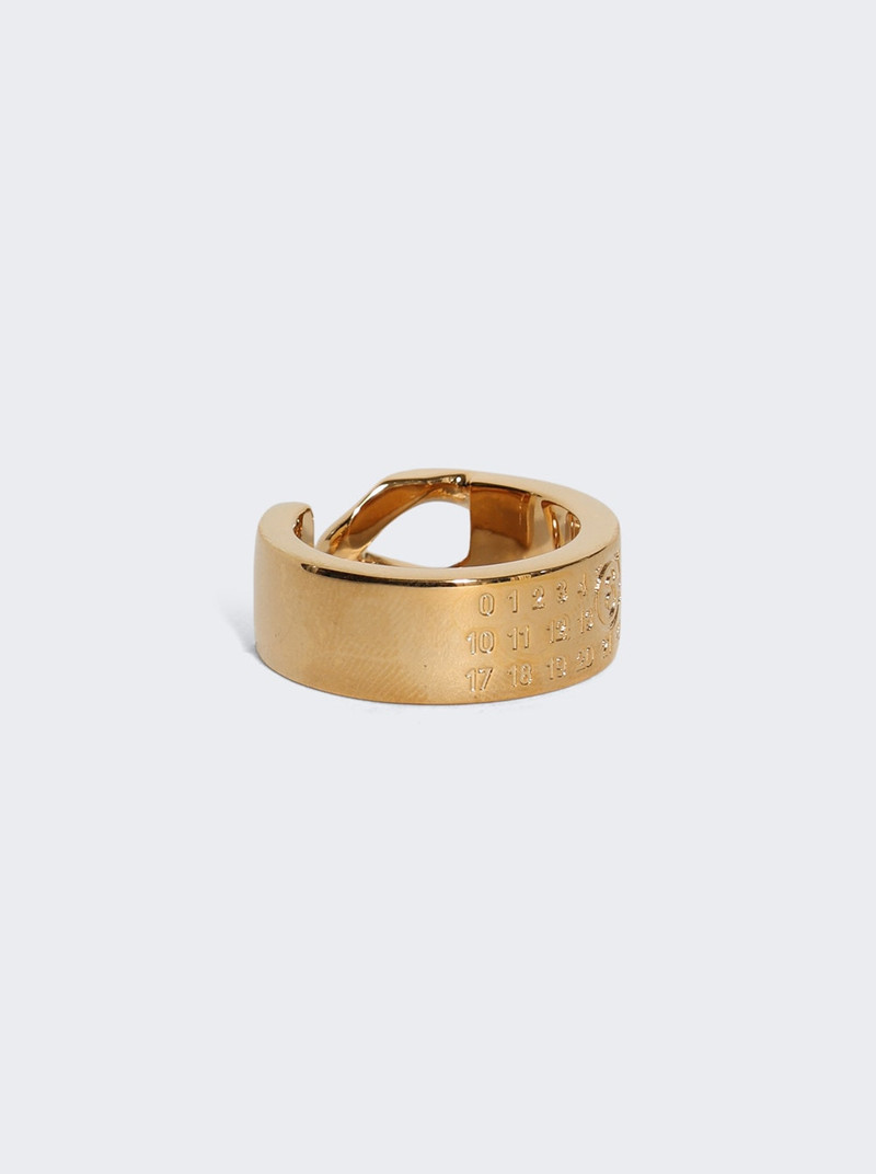 MM6 Maison Margiela Minimal Logo 3mm Ring Yellow Gold Polished outlook