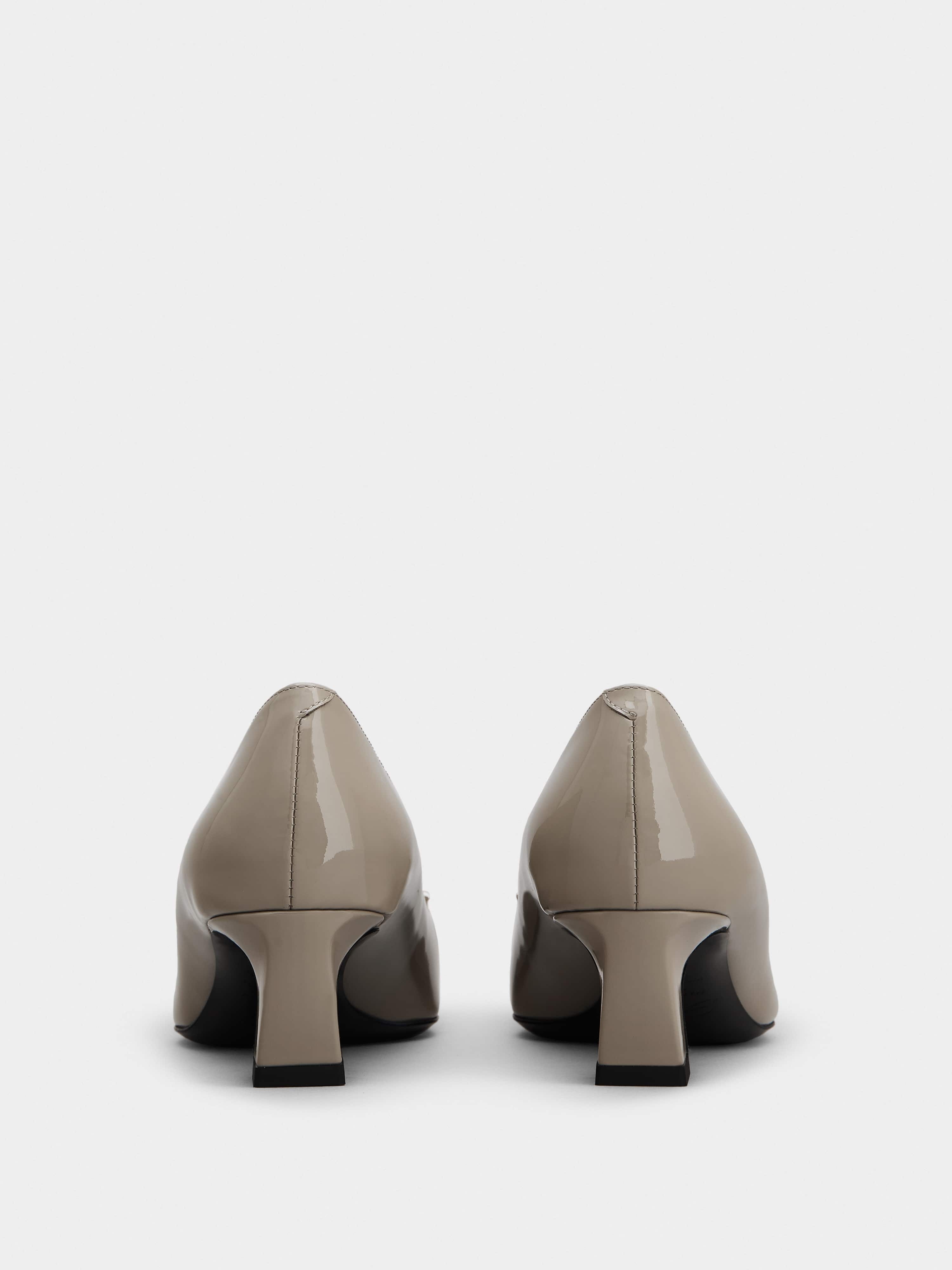 Trompette Metal Buckle Pumps in Patent Leather - 5
