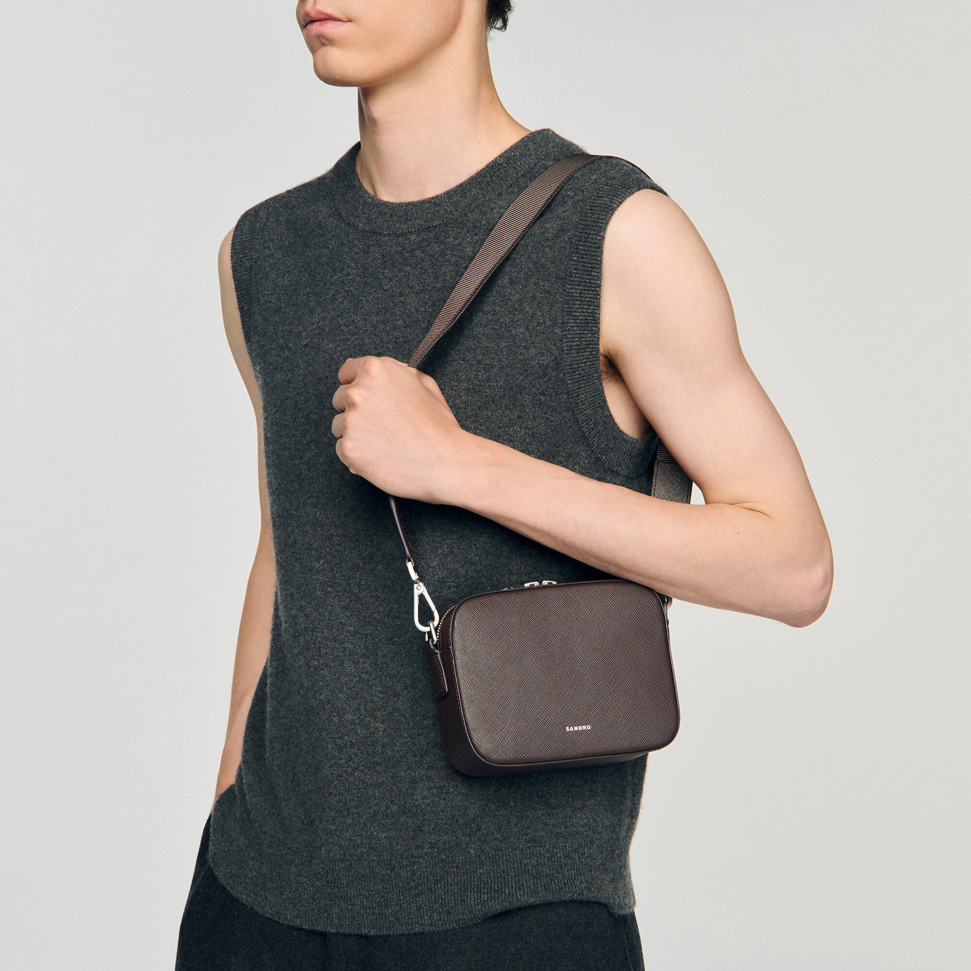 SMALL RECONSTITUTED LEATHER BAG - 4
