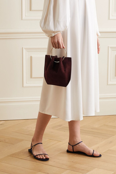 The Row Flat Circle suede tote outlook